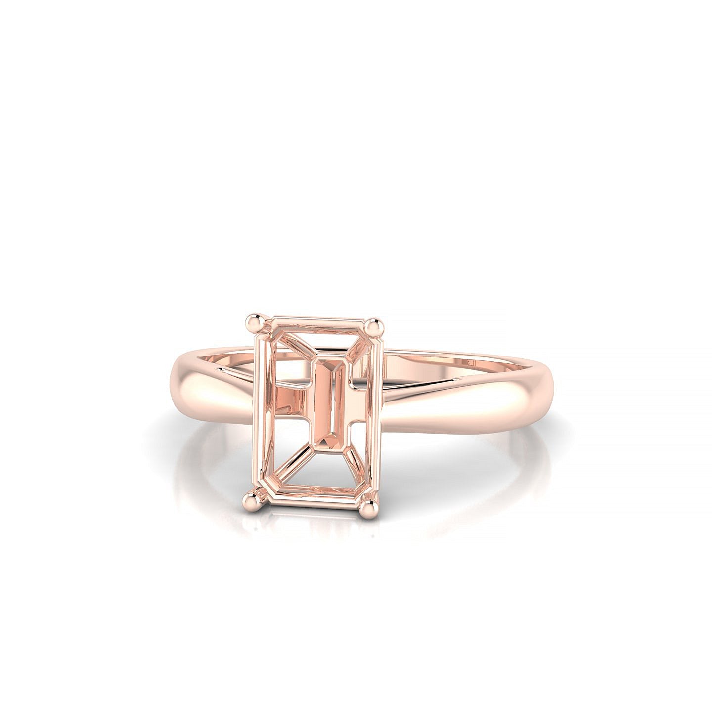 Forever Emerald 2-2.99 ct | 18k Rose Gold Solitaire Ring