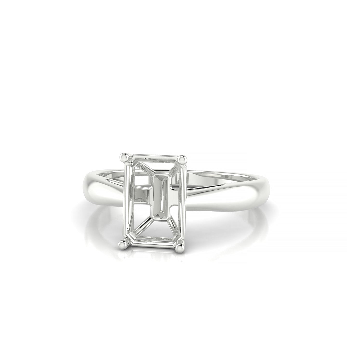 Forever Emerald 2-2.99 ct | 18k White Gold Solitaire Ring