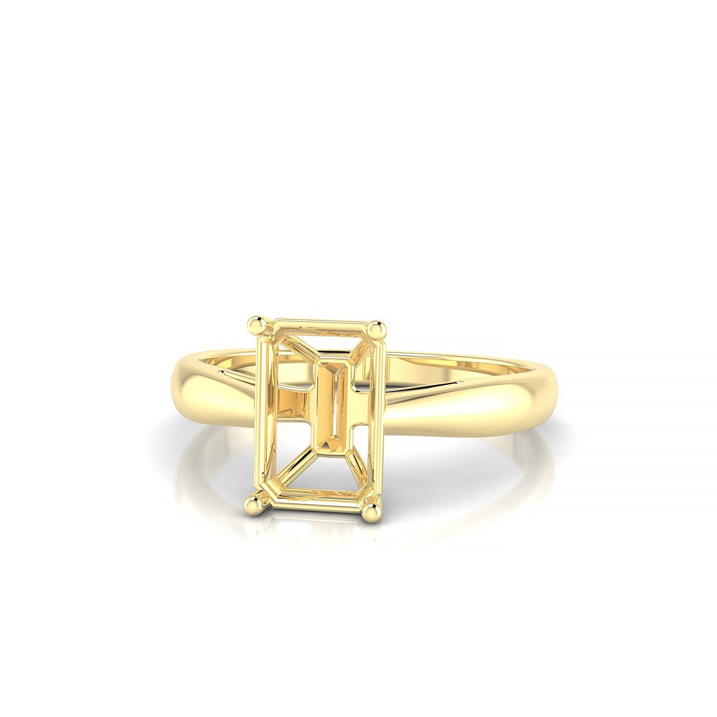 Forever Emerald 2-2.99 ct | 18k Yellow Gold Solitaire Ring