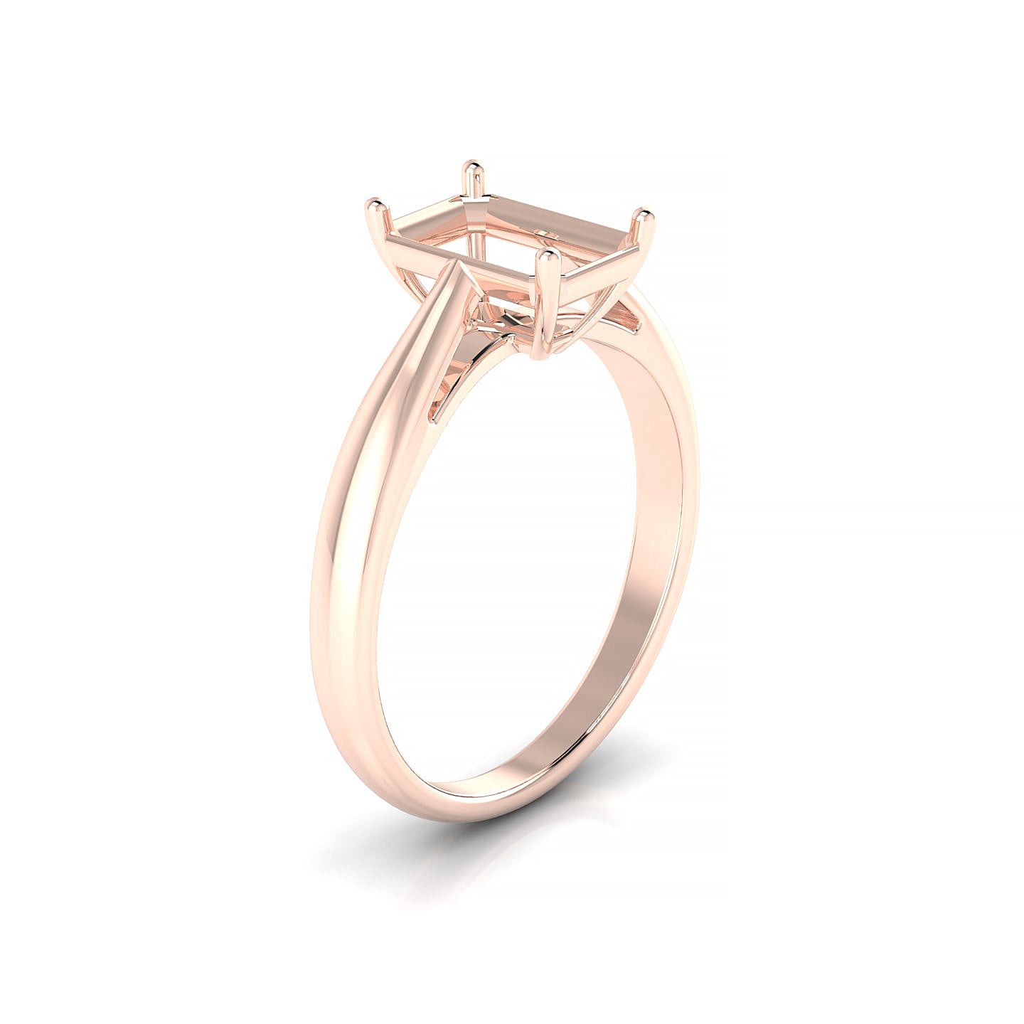 Forever Emerald 2-2.99 ct | 18k Rose Gold Solitaire Ring