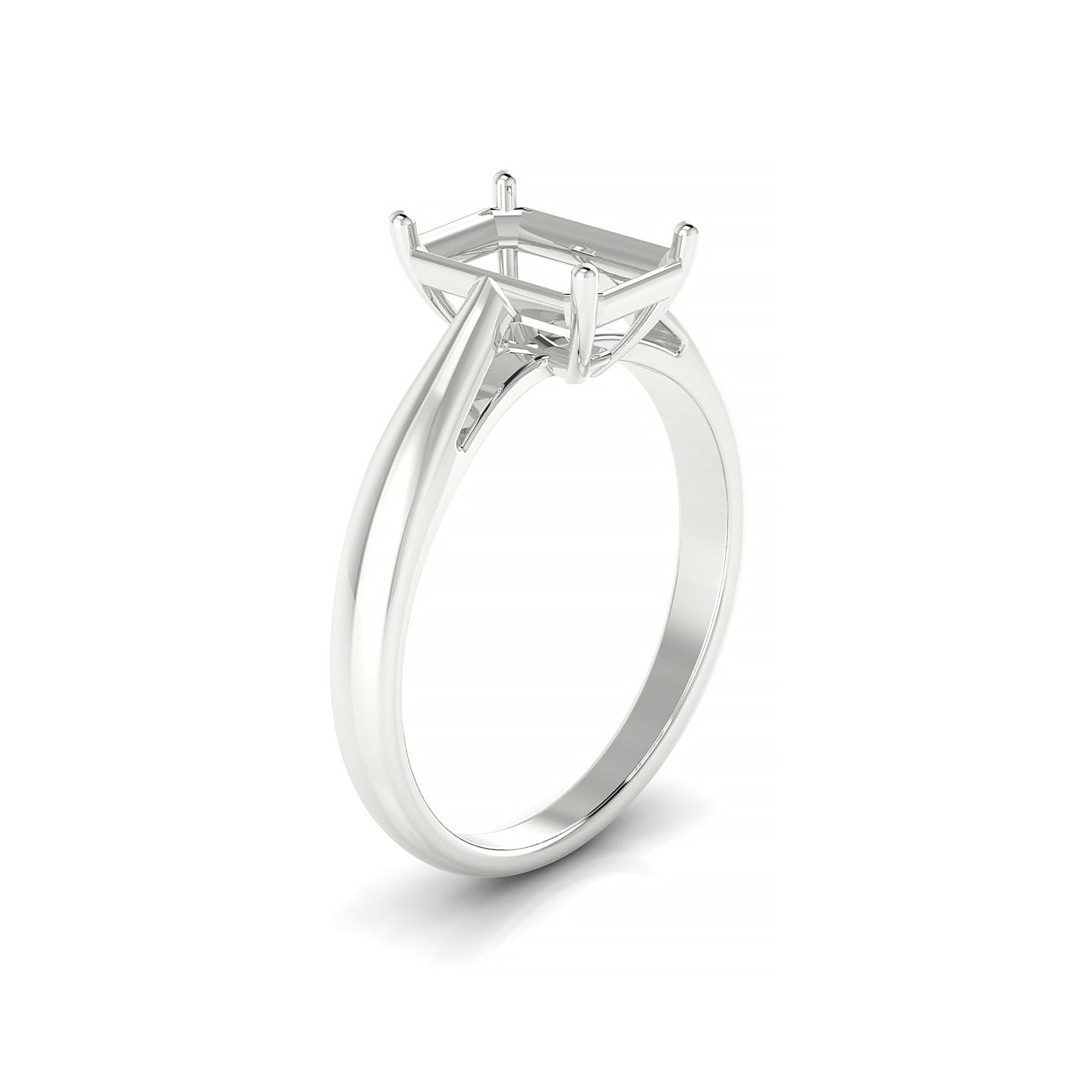 Forever Emerald 2-2.99 ct | 18k White Gold Solitaire Ring