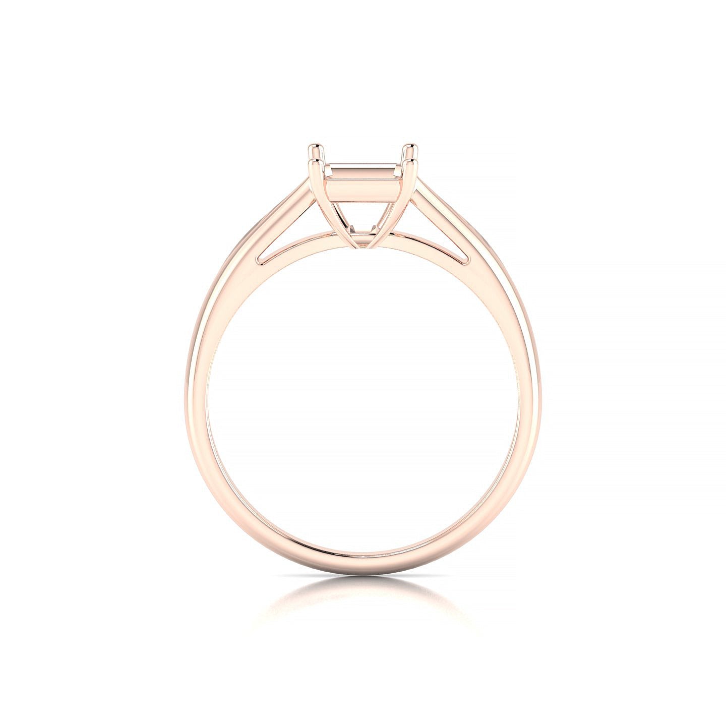 Forever Emerald 2-2.99 ct | 18k Rose Gold Solitaire Ring