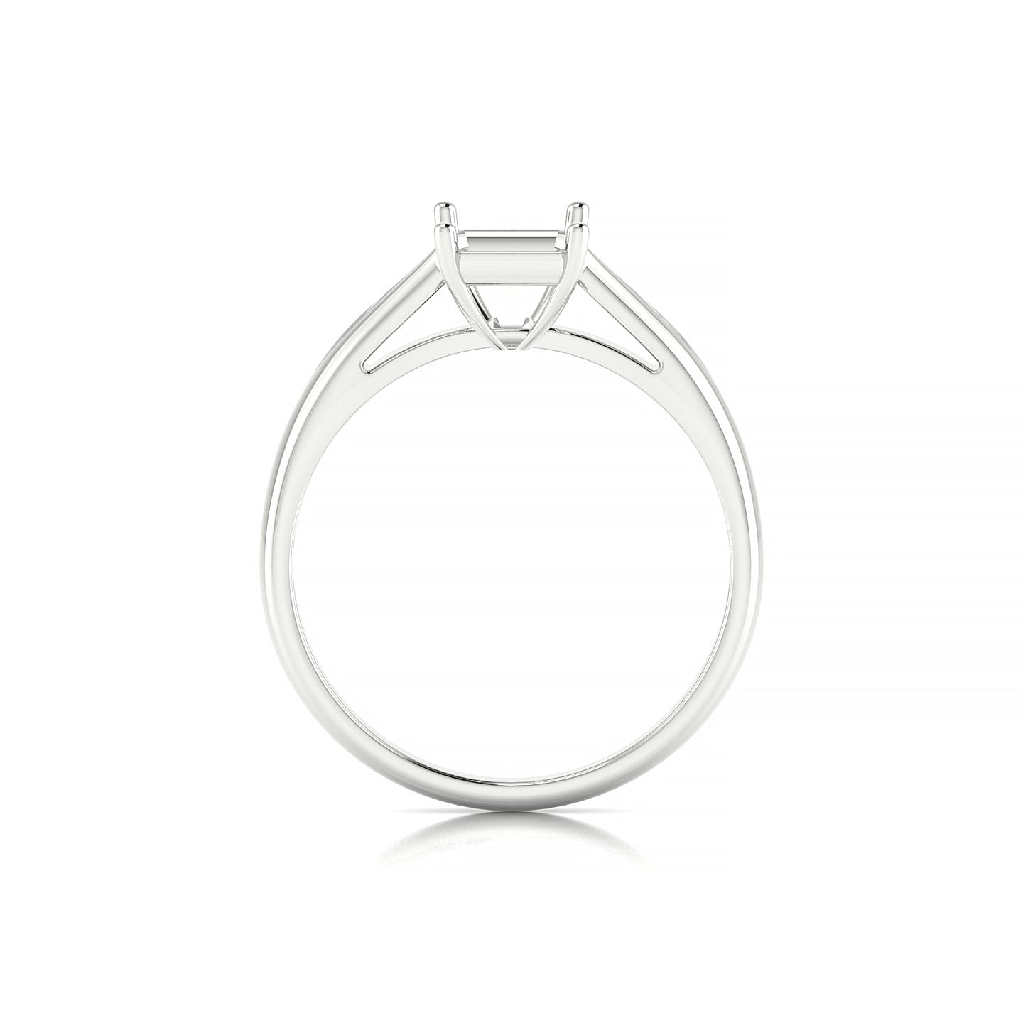 Forever Emerald 2-2.99 ct | 18k White Gold Solitaire Ring