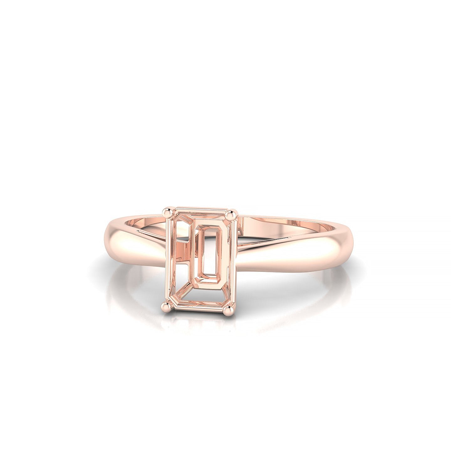 Forever Emerald 1-1.99 ct | 18k Rose Gold Solitaire Ring