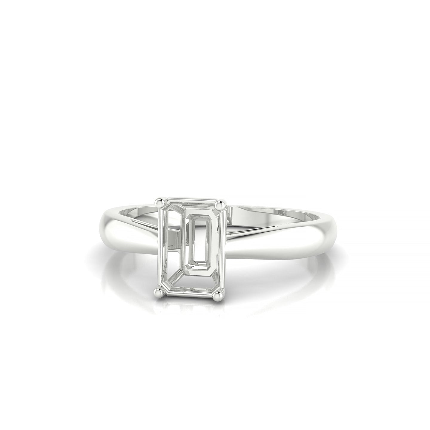 Forever Emerald 1-1.99 ct | 18k White Gold Solitaire Ring