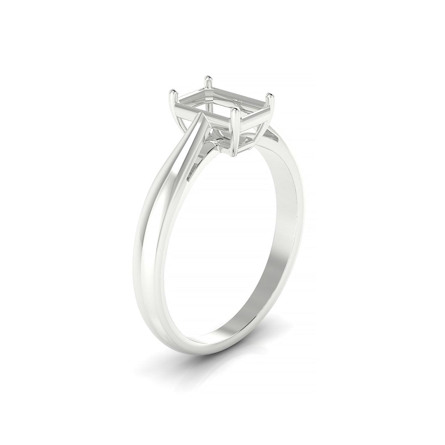 Forever Emerald 1-1.99 ct | 18k White Gold Solitaire Ring