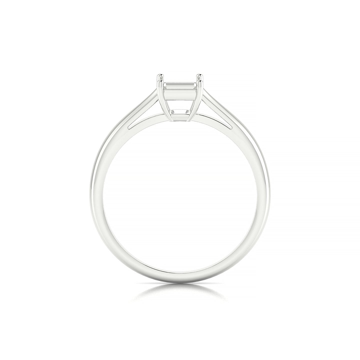 Forever Emerald 1-1.99 ct | 18k White Gold Solitaire Ring