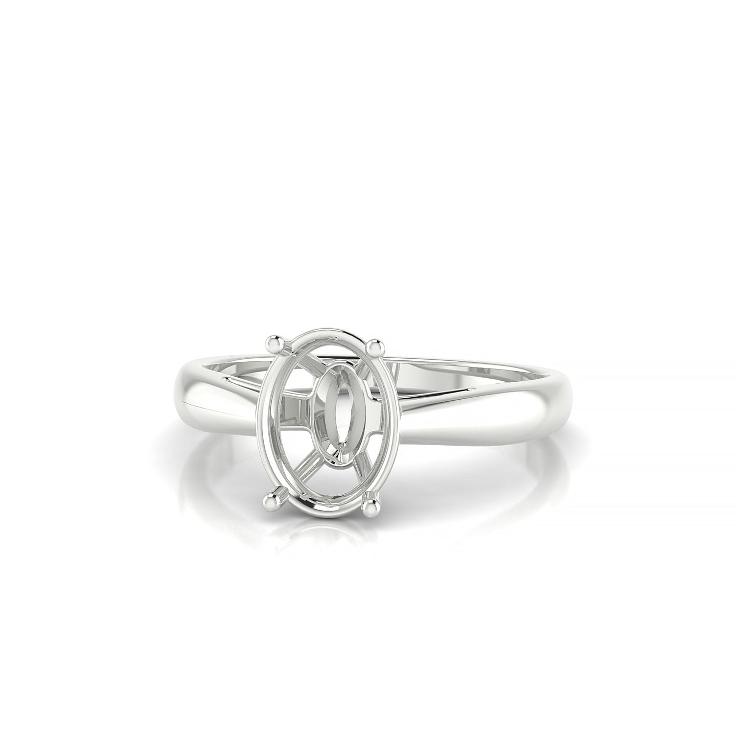 Forever Oval 2-2.99 ct | 18k White Gold Solitaire Ring