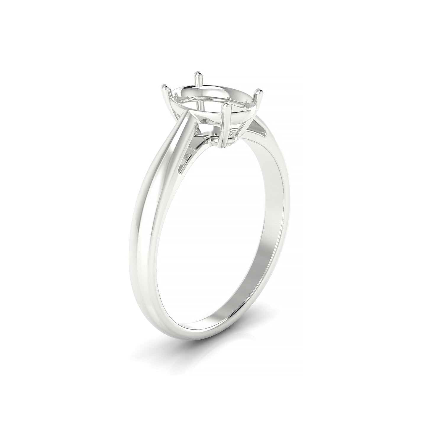 Forever Oval 2-2.99 ct | 18k White Gold Solitaire Ring