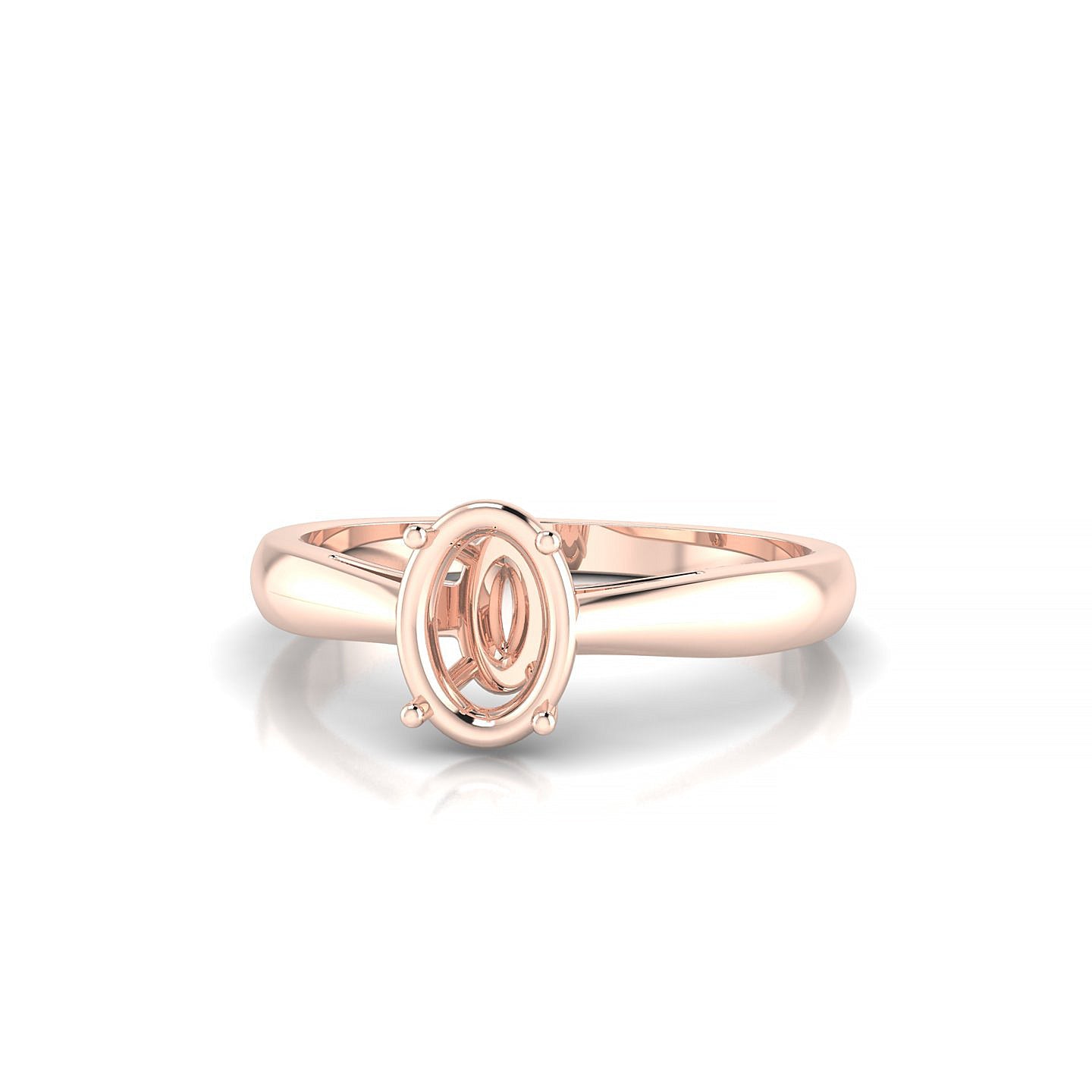 Forever Oval 1-1.99 ct | 18k Rose Gold Solitaire Ring