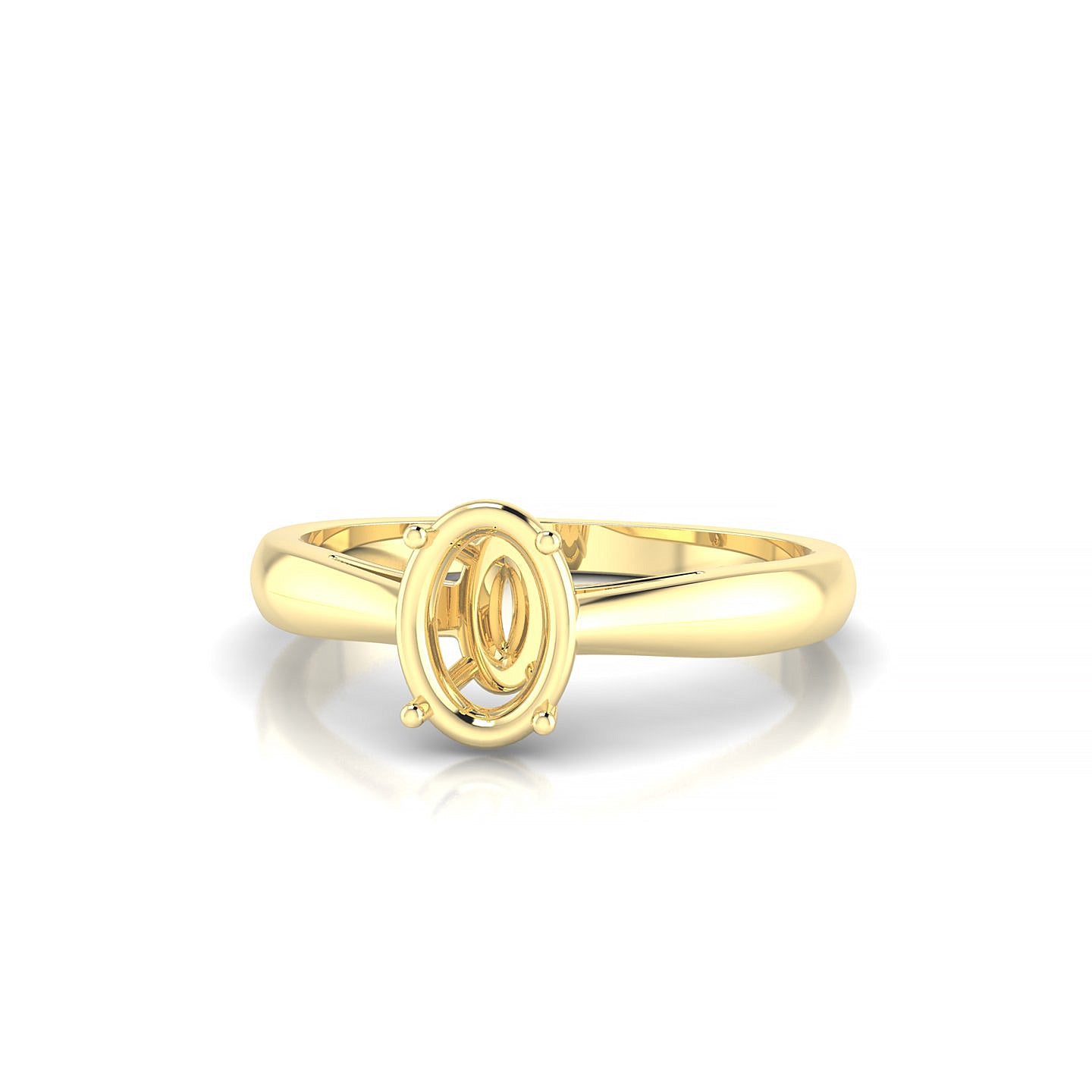 Forever Oval 1-1.99 ct | 18k Yellow Gold Solitaire Ring