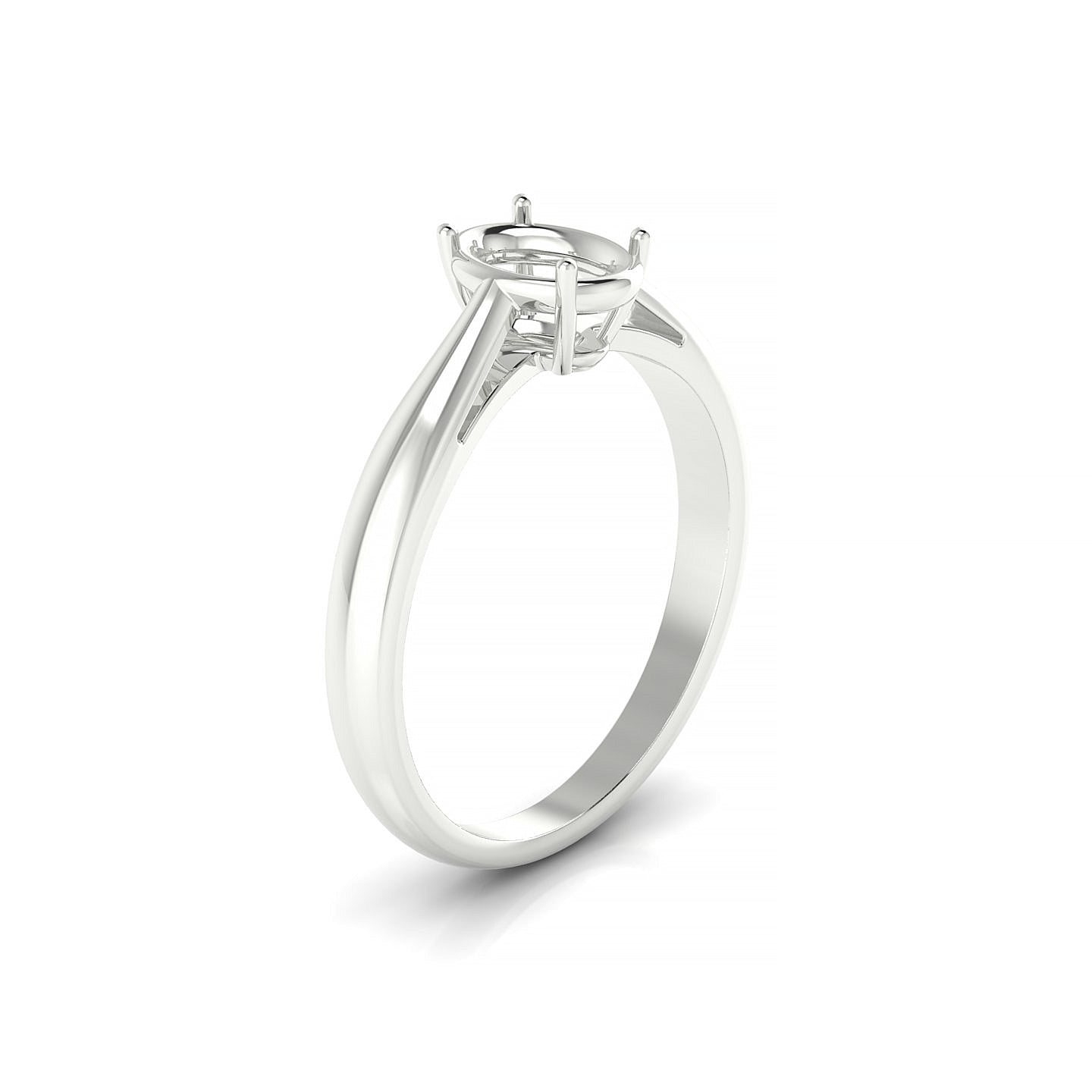 Forever Oval 1-1.99 ct | 18k White Gold Solitaire Ring
