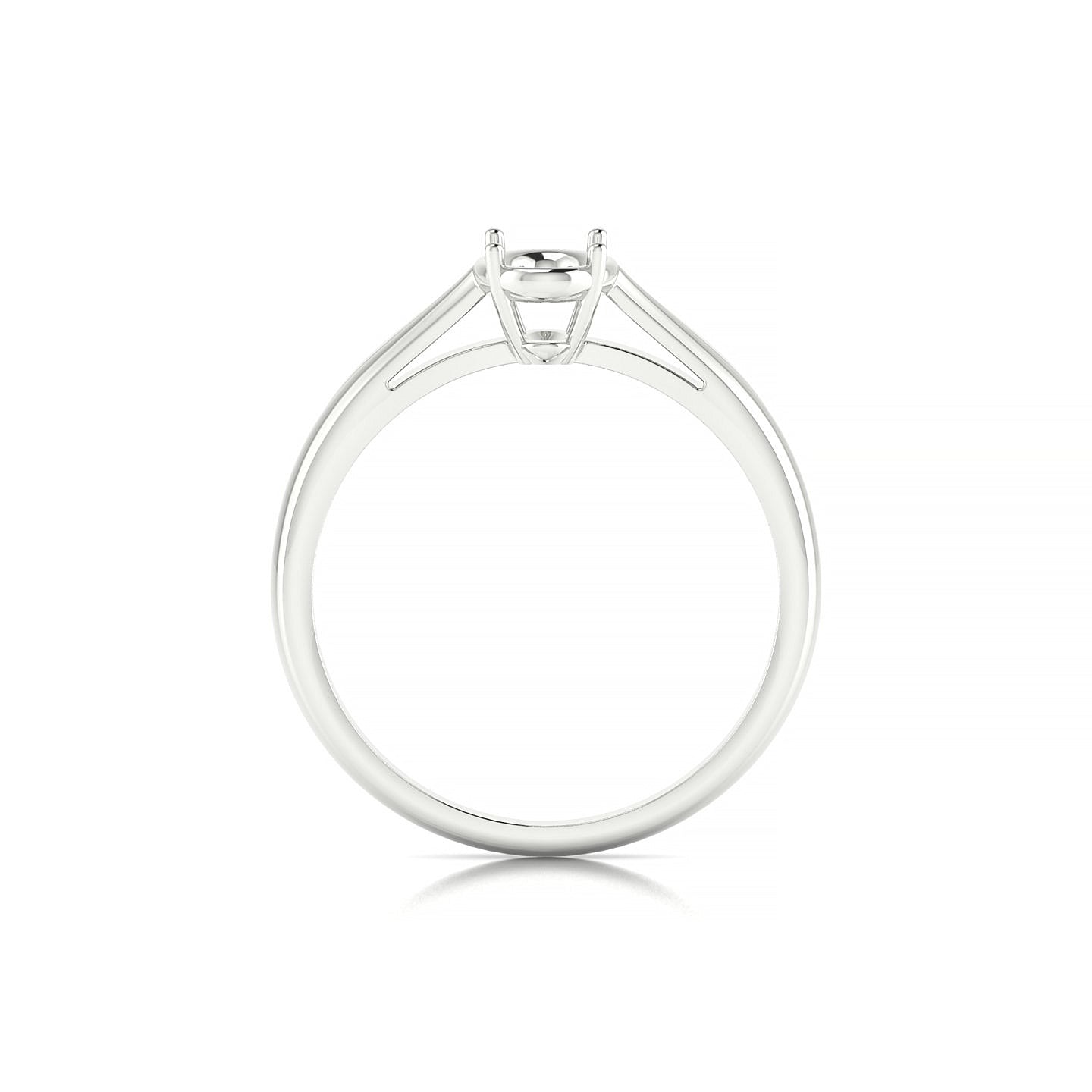 Forever Oval 1-1.99 ct | 18k White Gold Solitaire Ring