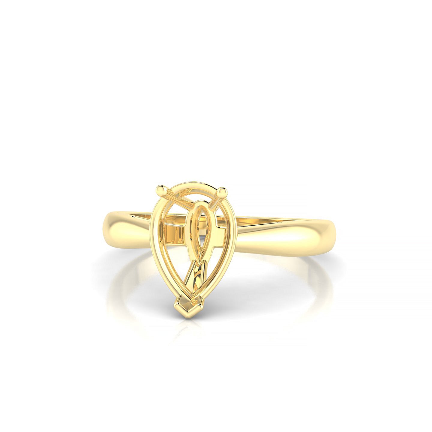 Forever Pear 2-2.99 ct | 18k Yellow Gold Solitaire Ring