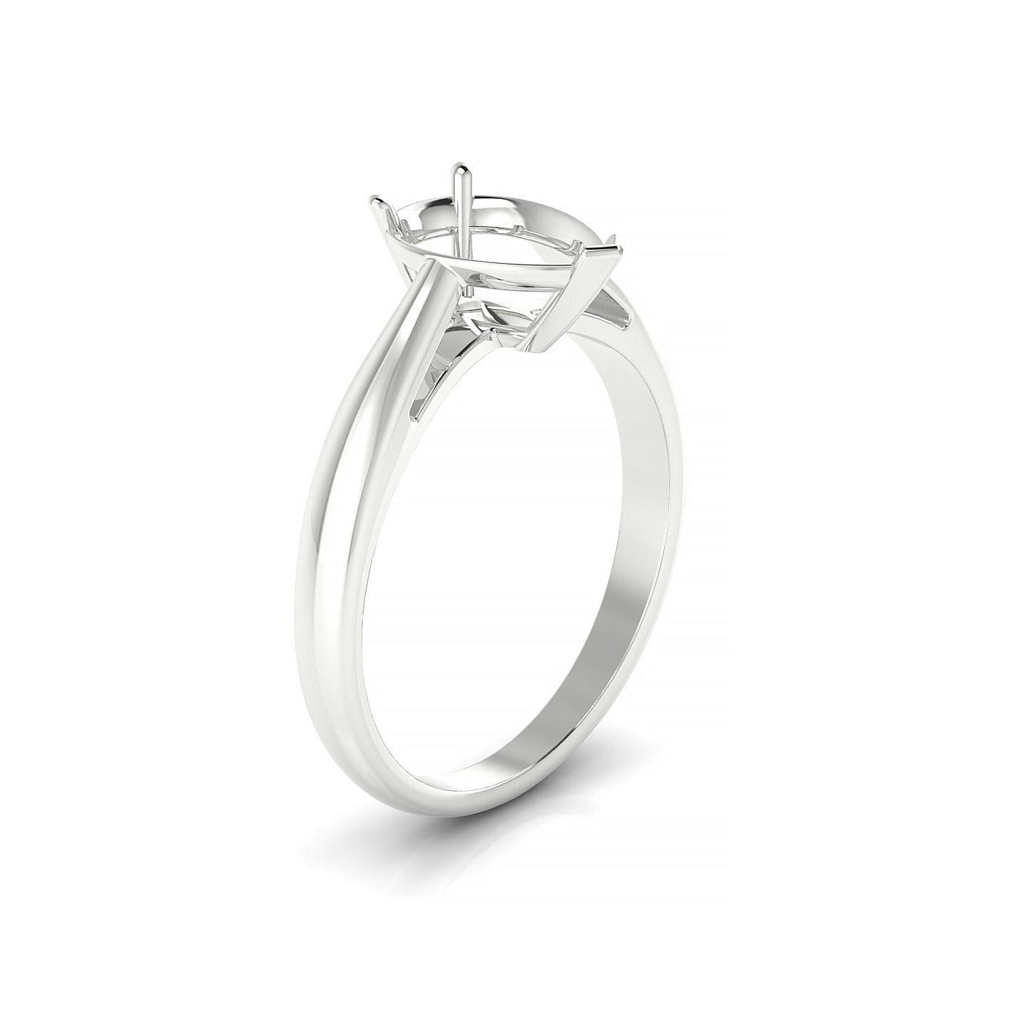 Forever Pear 2-2.99 ct | 18k White Gold Solitaire Ring