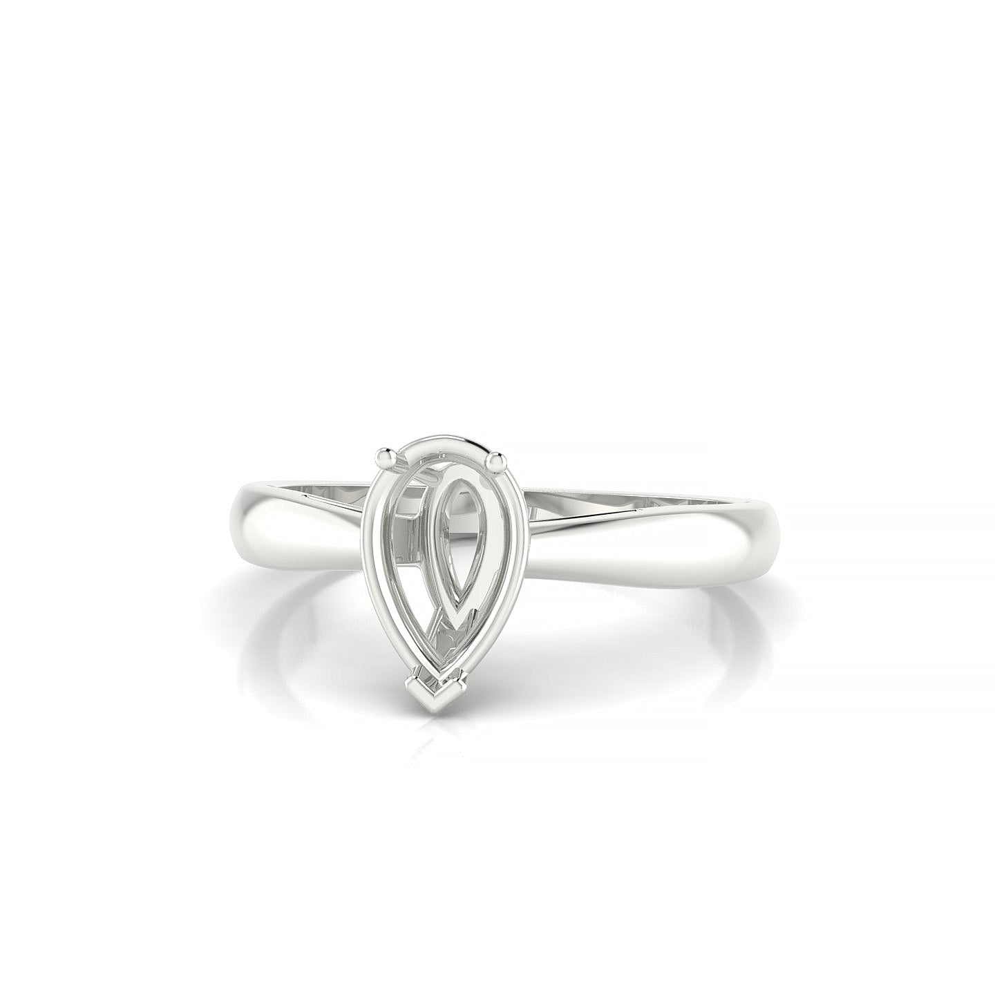 Forever Pear 1-1.99 ct | 18k White Gold Solitaire Ring