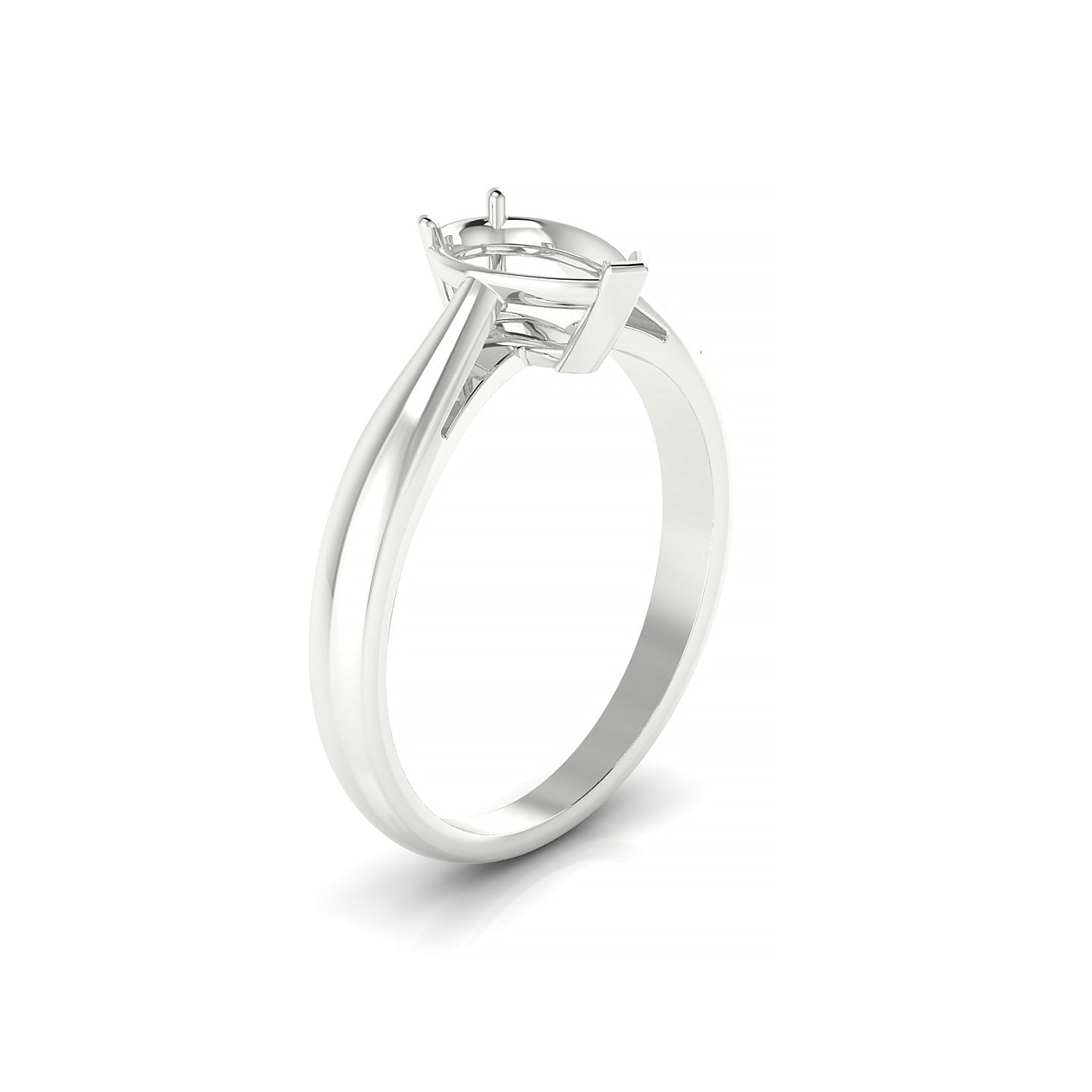 Forever Pear 1-1.99 ct | 18k White Gold Solitaire Ring