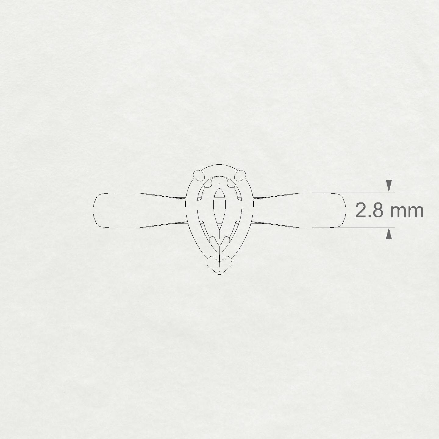 Forever Pear 1-1.99 ct | 18k White Gold Solitaire Ring