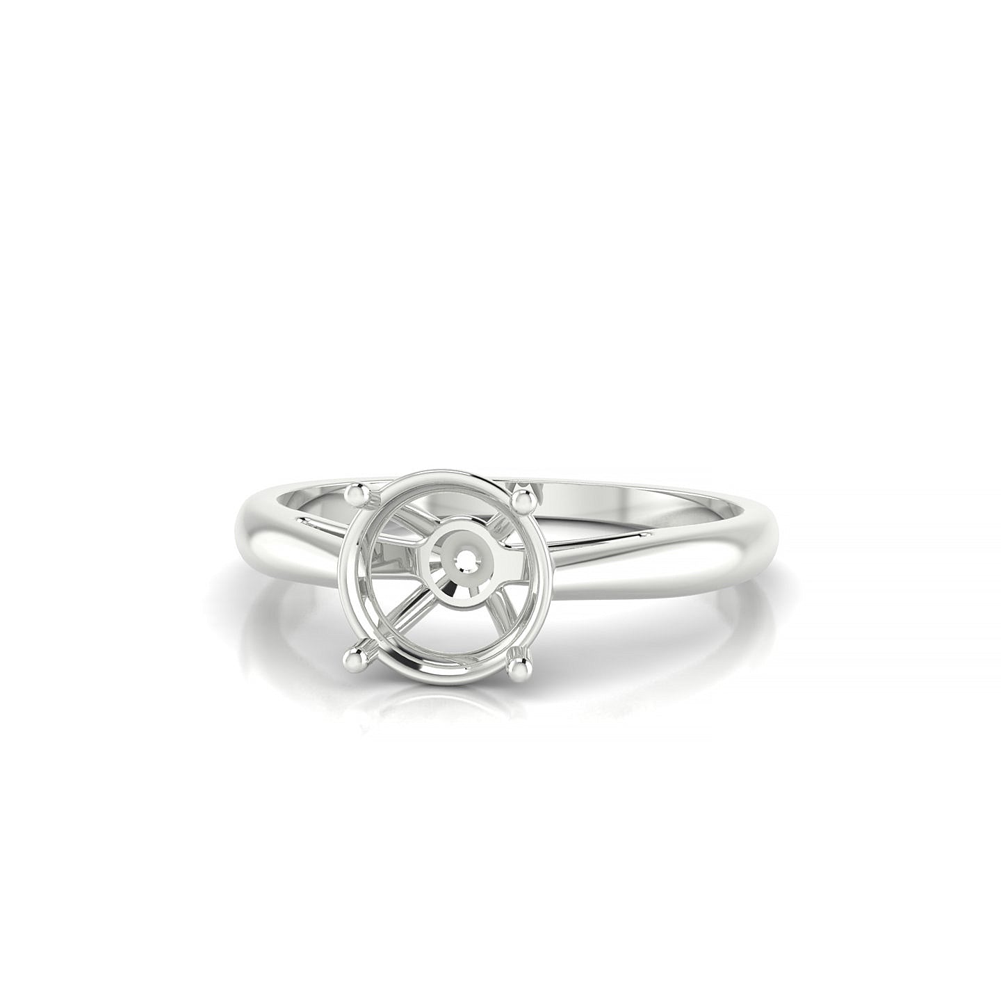 Forever Round 2-2.99 ct | 18k White Gold Solitaire Ring