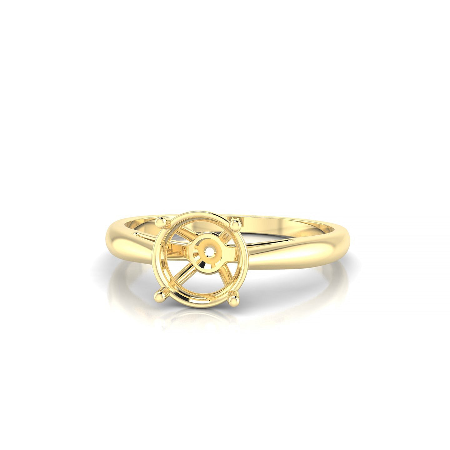 Forever Round 2-2.99 ct | 18k Yellow Gold Solitaire Ring
