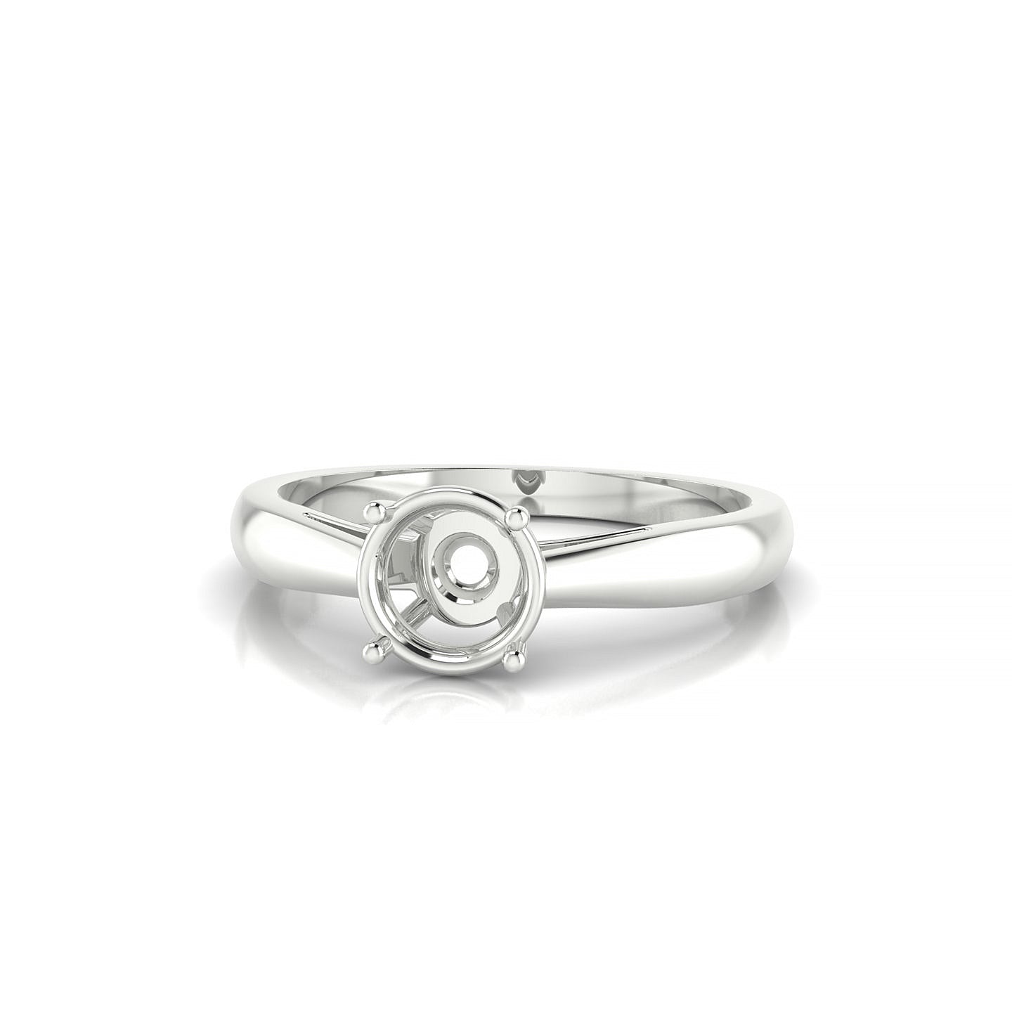 Forever Round 1-1.99 ct | 18k White Gold Solitaire Ring