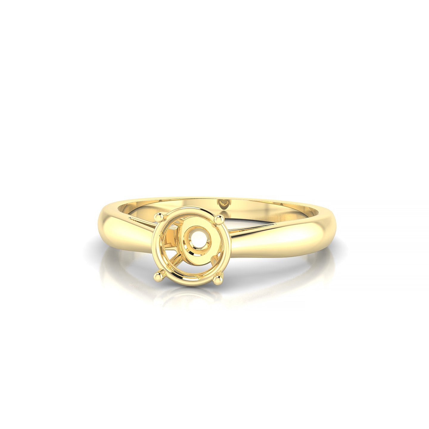 Forever Round 1-1.99 ct | 18k Yellow Gold Solitaire Ring