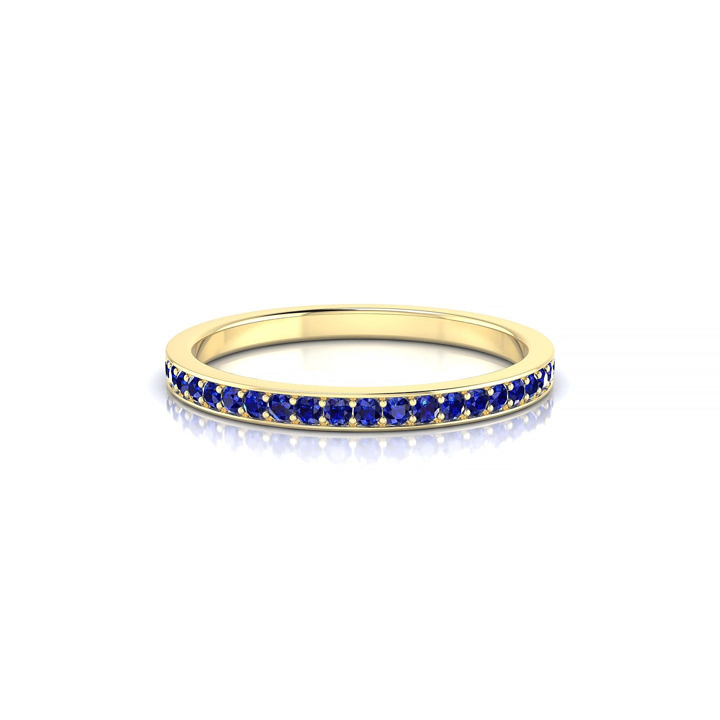 Fusion | 18k Yellow Gold 1.3 mm Round Sapphire Ring