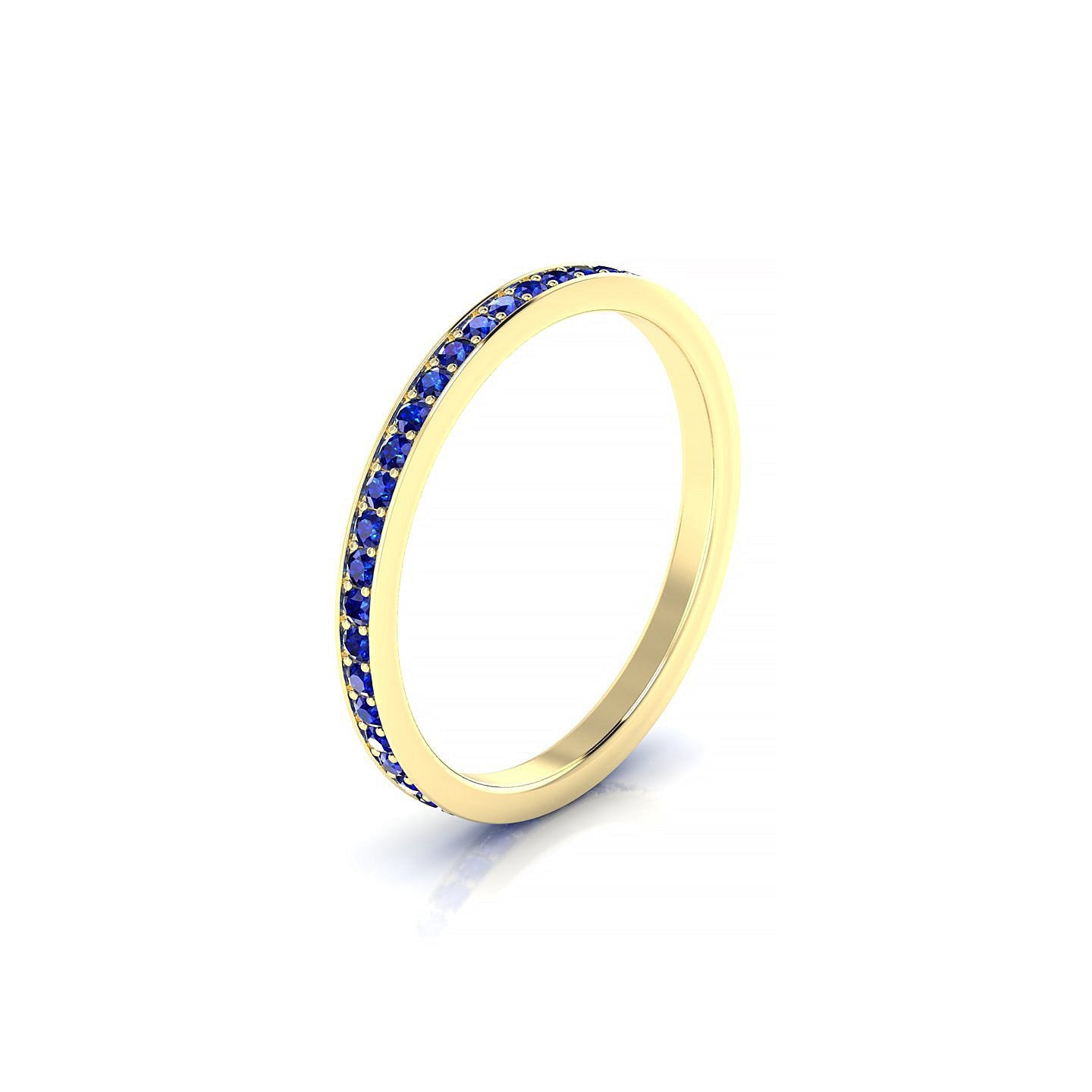 Fusion | 18k Yellow Gold 1.3 mm Round Sapphire Ring