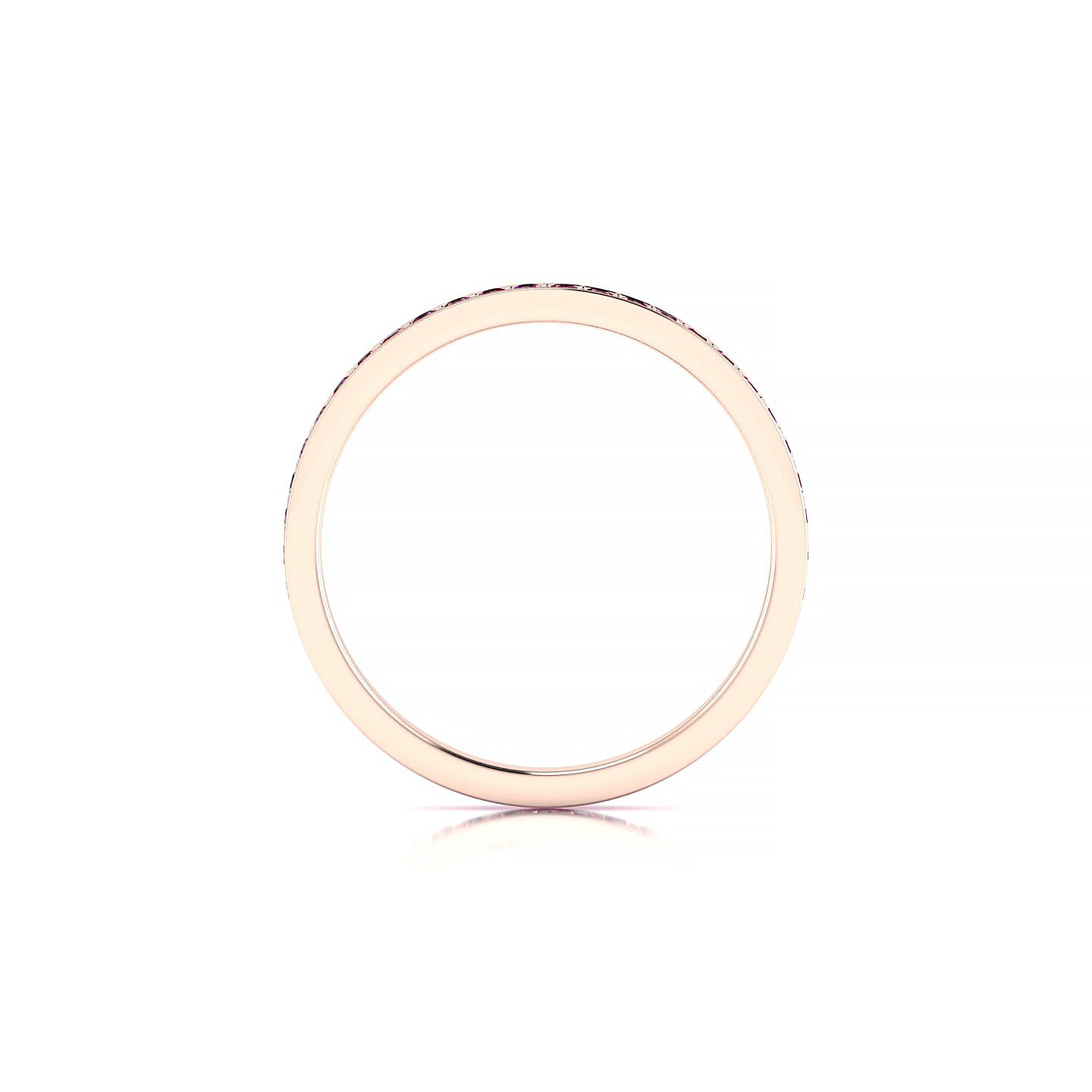 Fusion | 18k Rose Gold 1.3 mm Round Ruby Ring