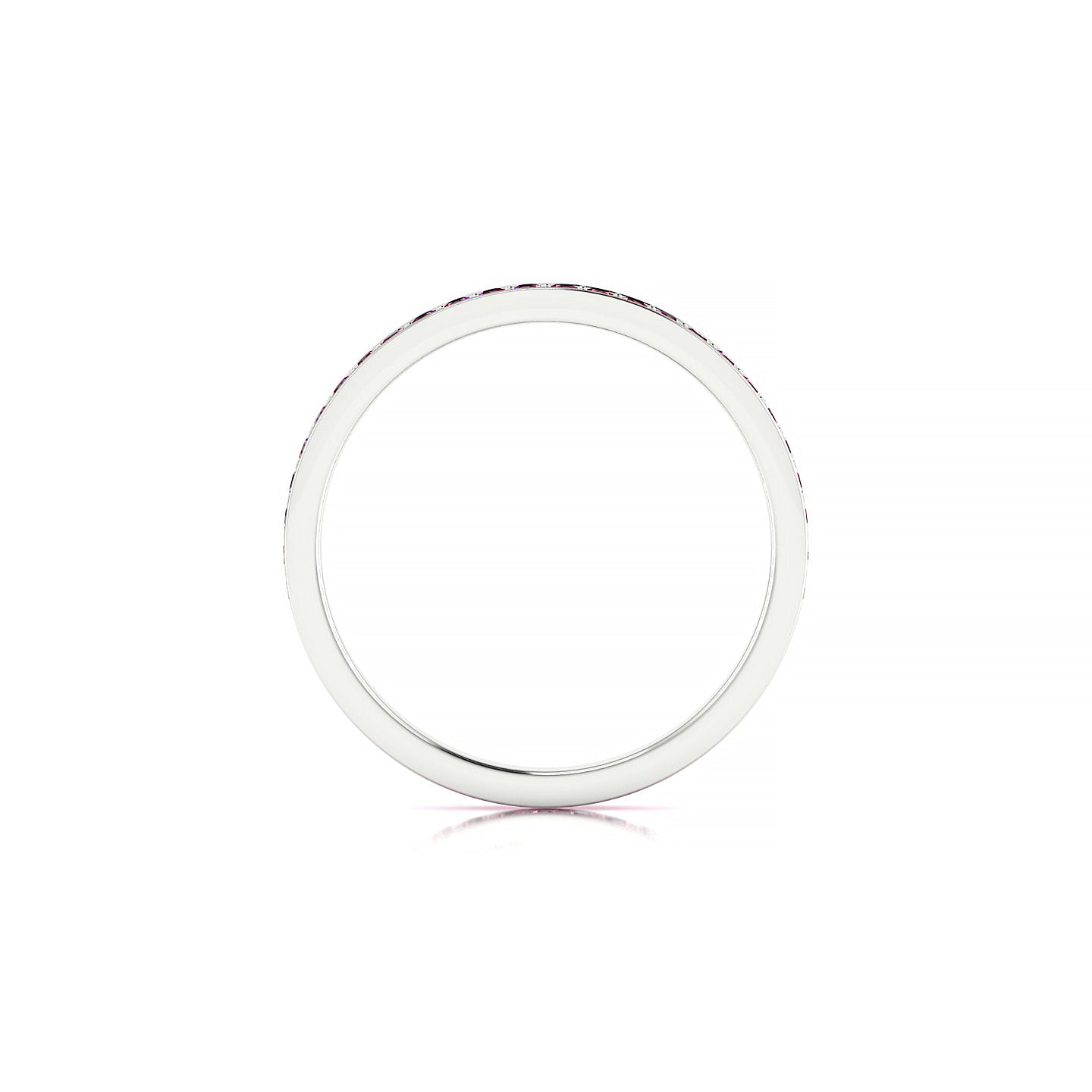Fusion | 18k White Gold 1.3 mm Round Ruby Ring