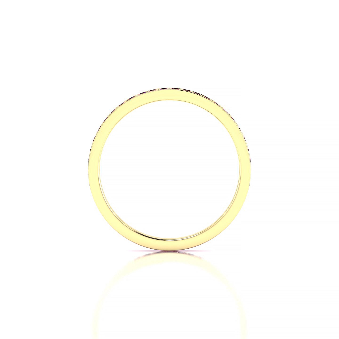 Fusion | 18k Yellow Gold 1.3 mm Round Ruby Ring
