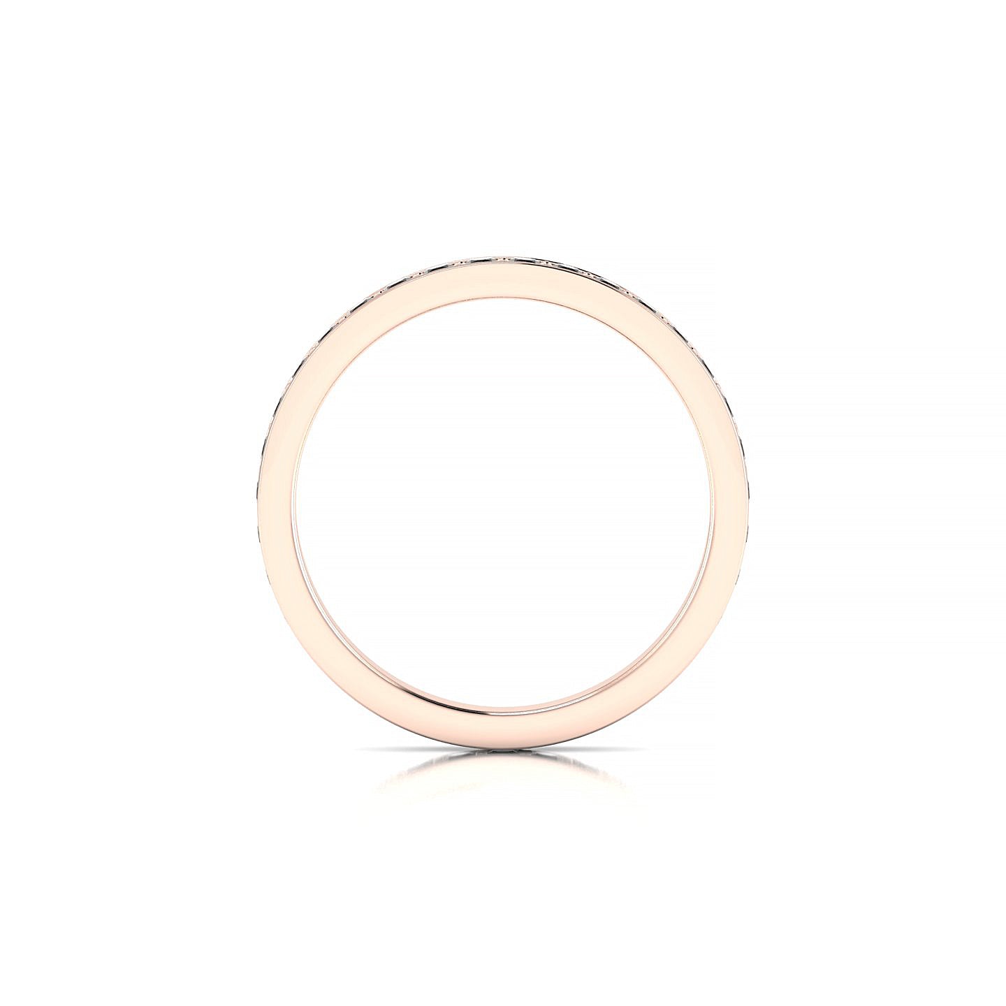 Fusion | 18k Rose Gold 1.7 mm Round Black Diamond Ring