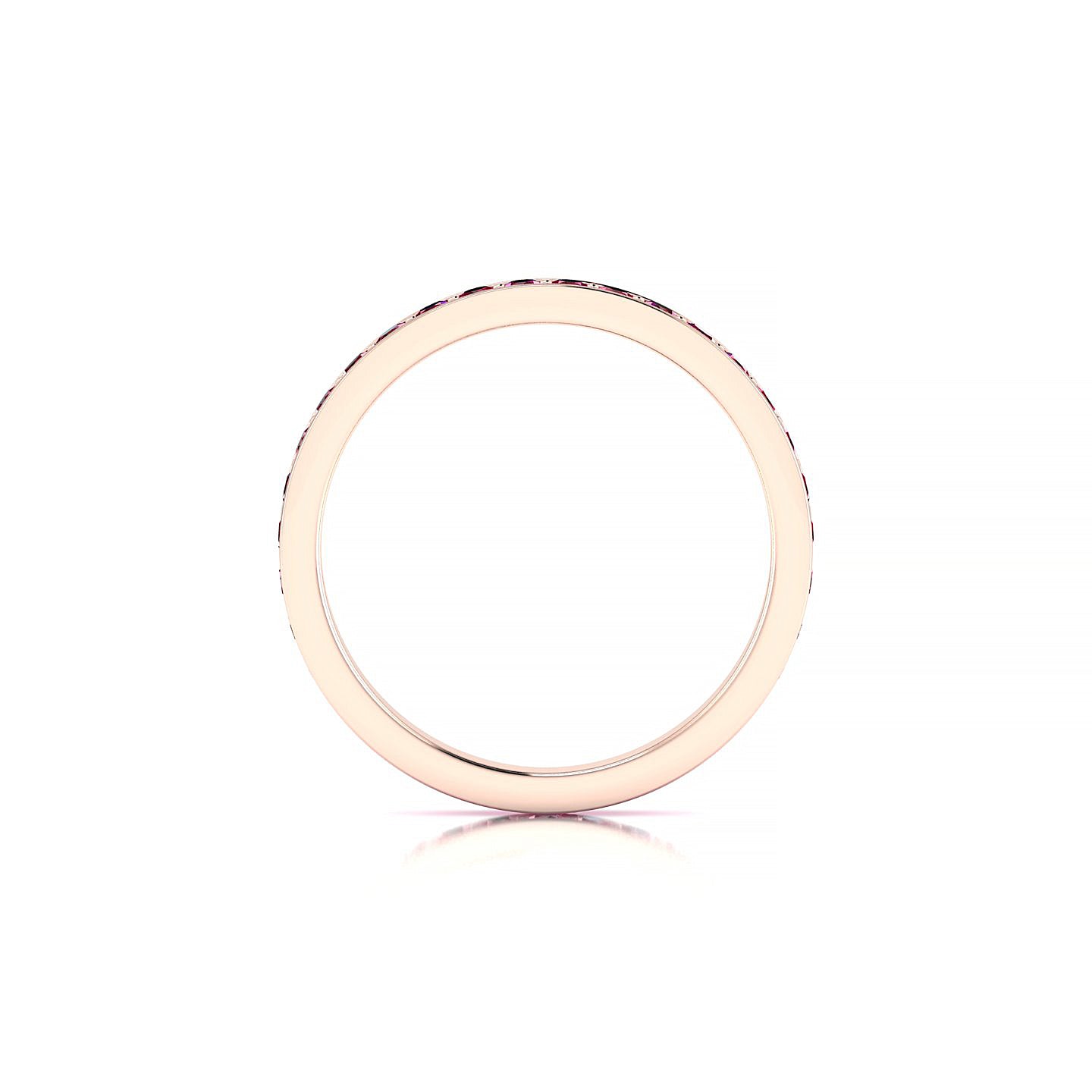 Fusion | 18k Rose Gold 1.7 mm Round Ruby Ring