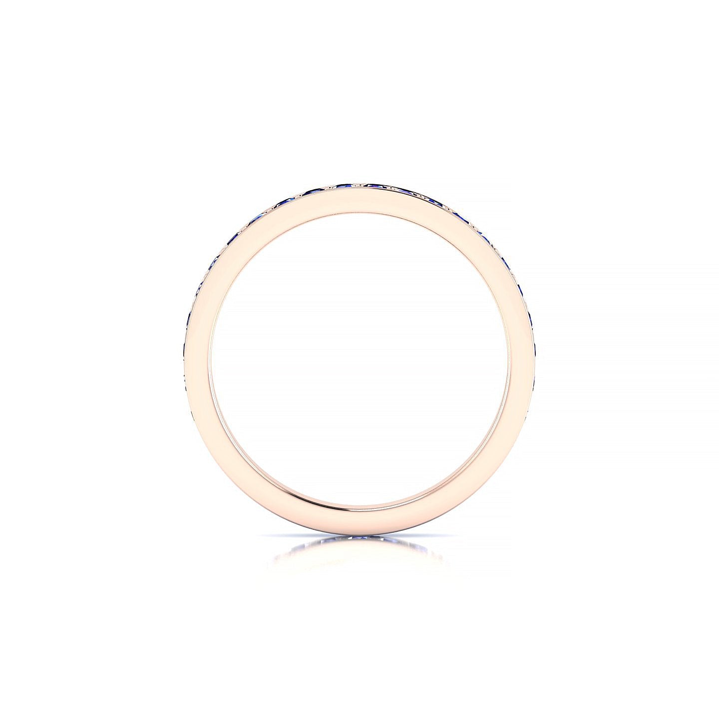 Fusion | 18k Rose Gold 1.7 mm Round Sapphire Ring