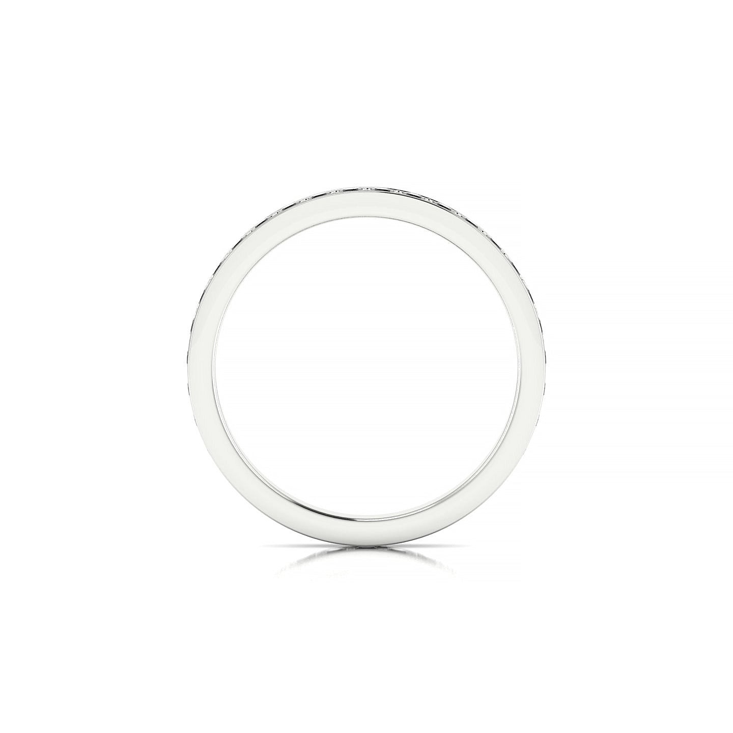 Fusion | 18k White Gold 1.7 mm Round Black Diamond Ring