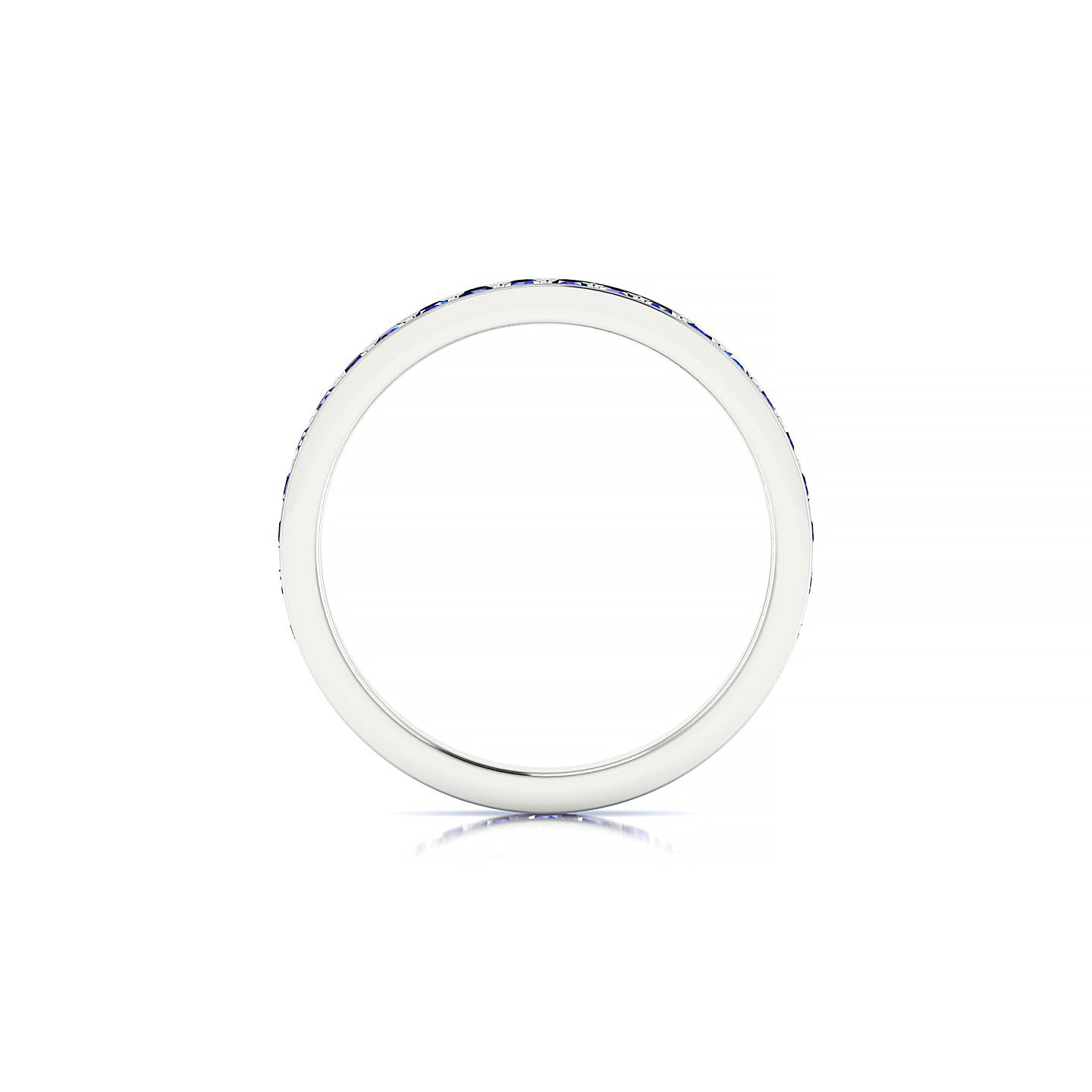 Fusion | 18k White Gold 1.7 mm Round Sapphire Ring