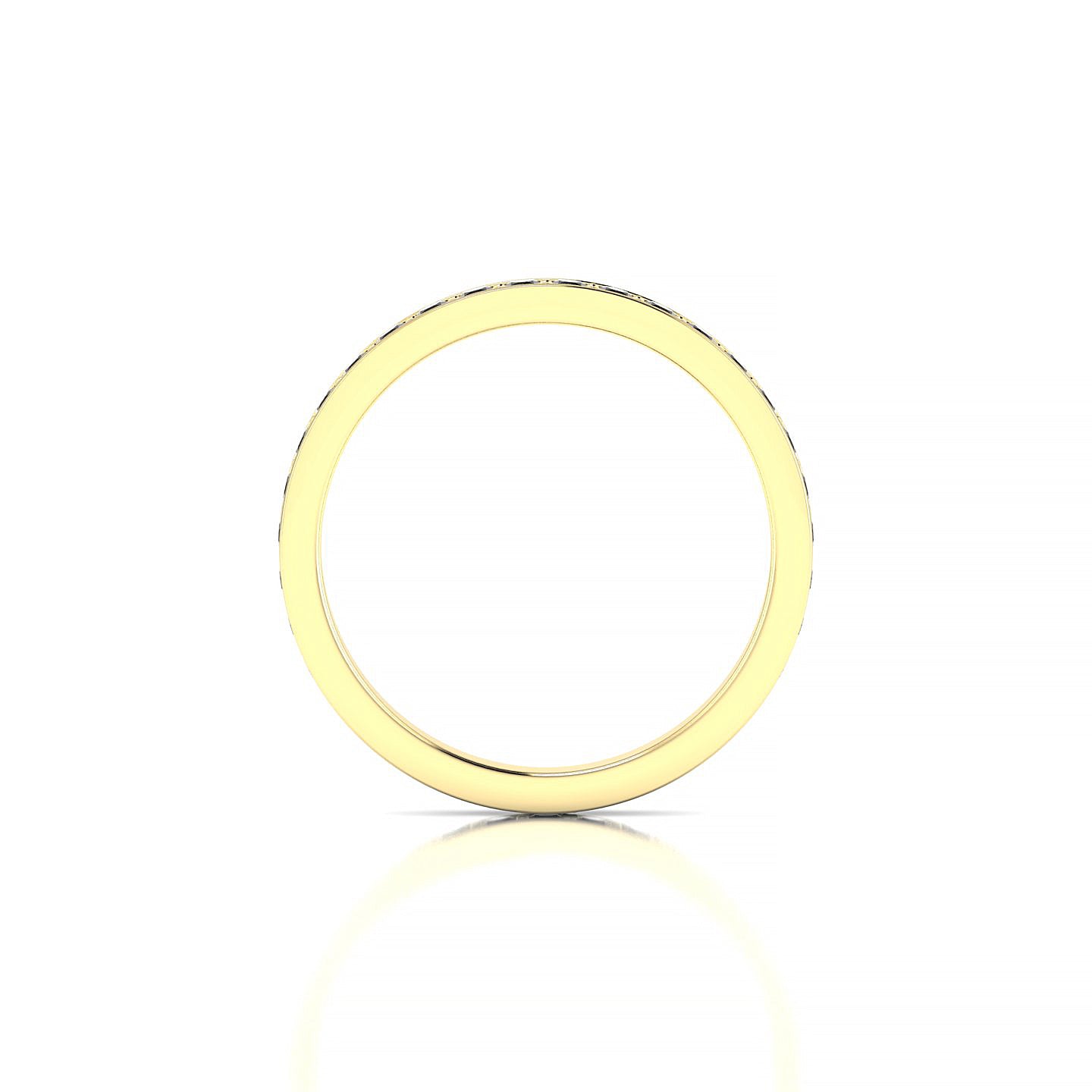 Fusion | 18k Yellow Gold 1.7 mm Round Black Diamond Ring