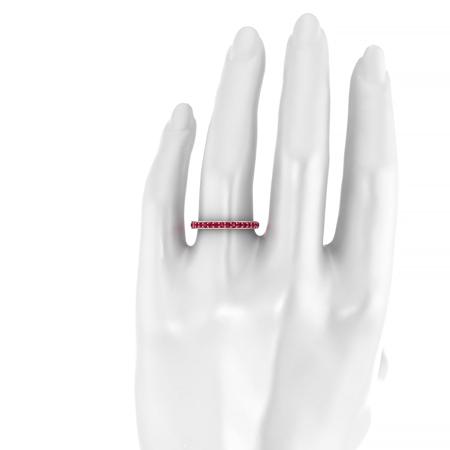 Fusion | 18k Rose Gold 1.7 mm Round Ruby Ring