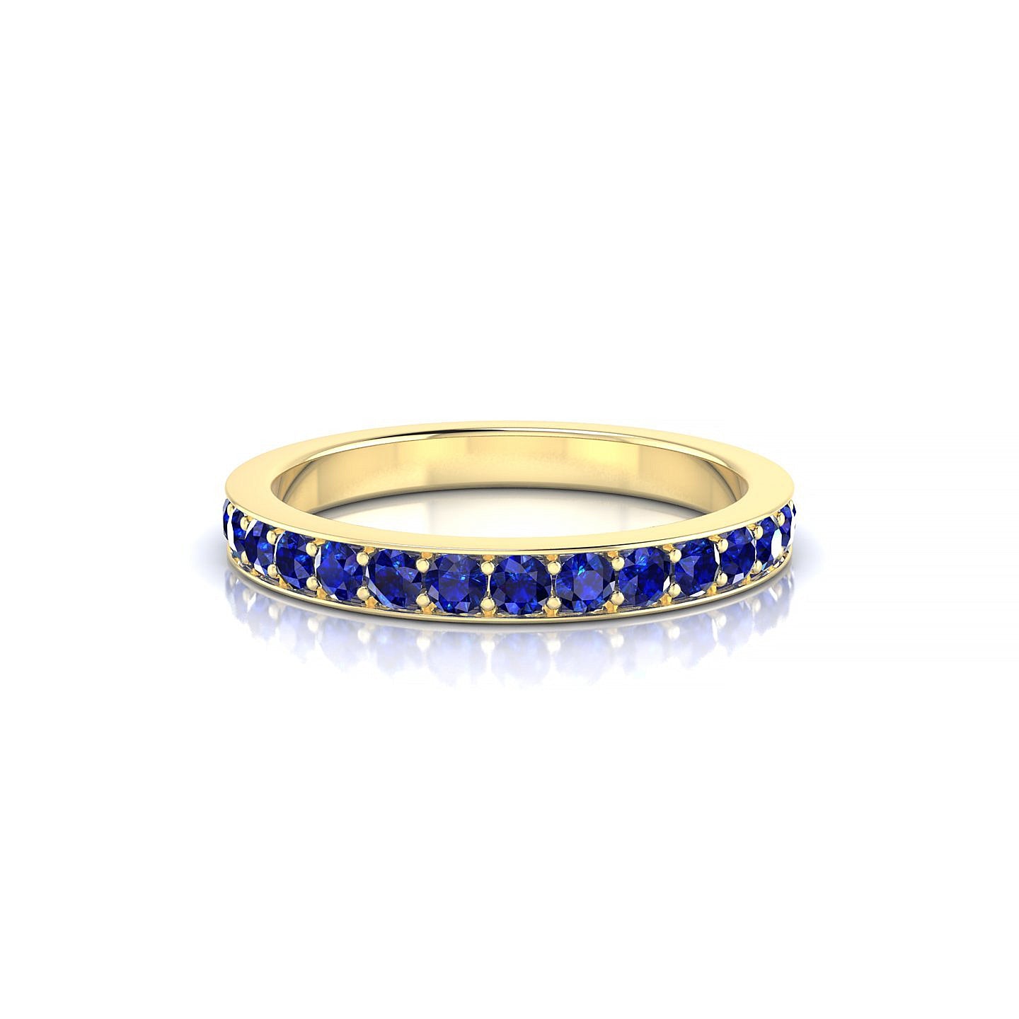 Fusion | 18k Yellow Gold 2 mm Round Sapphire Ring