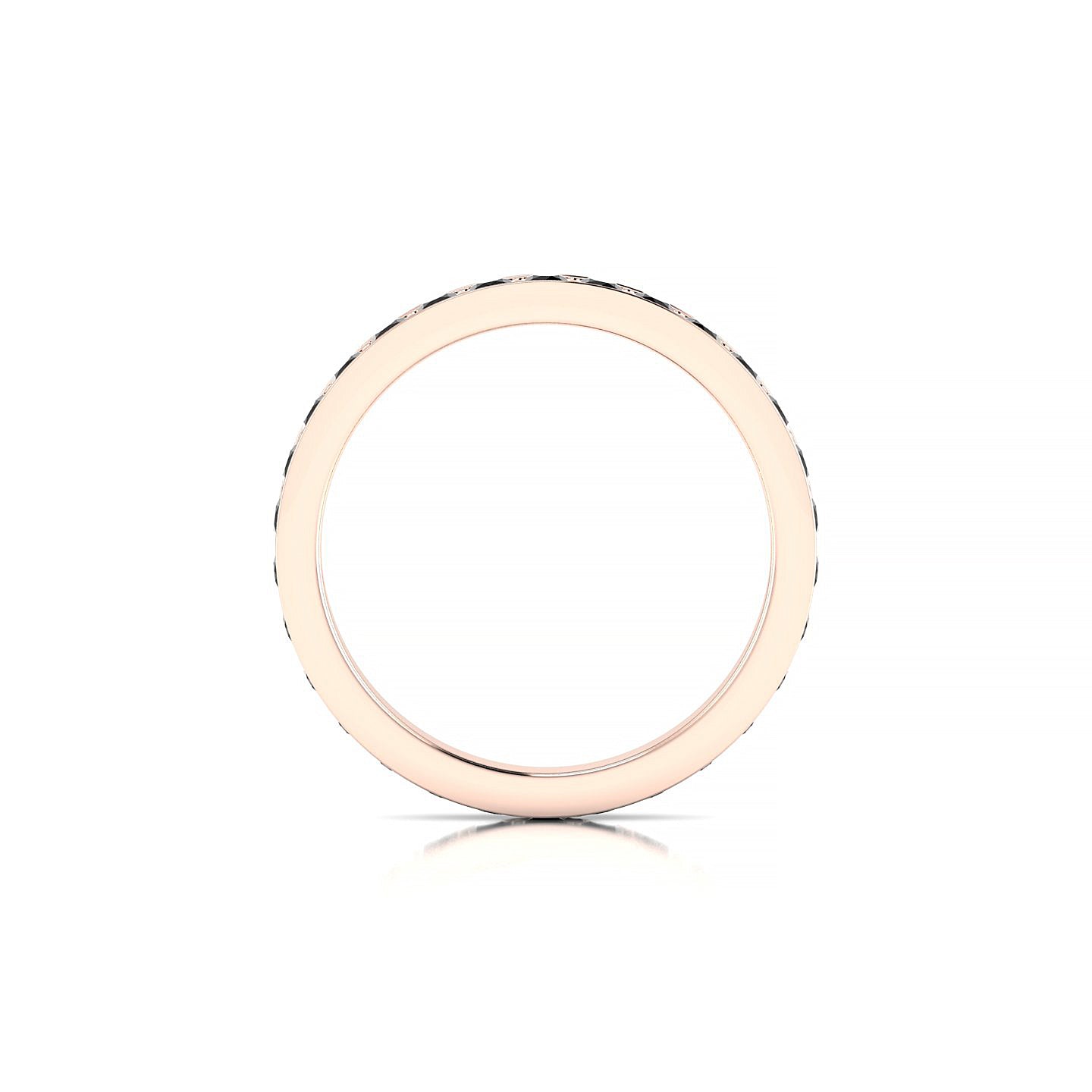 Fusion | 18k Rose Gold 2 mm Round Black Diamond Ring