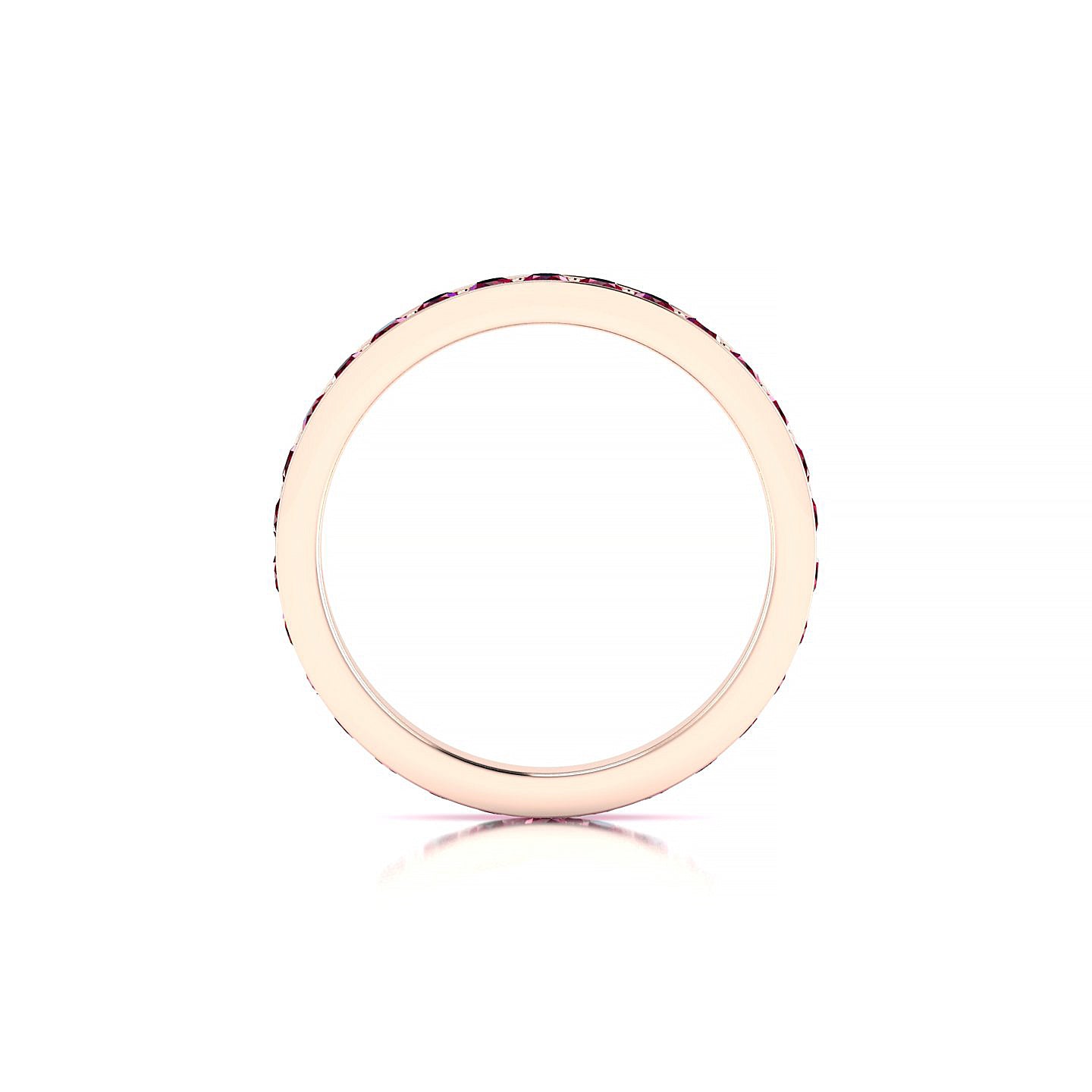 Fusion | 18k Rose Gold 2 mm Round Ruby Ring