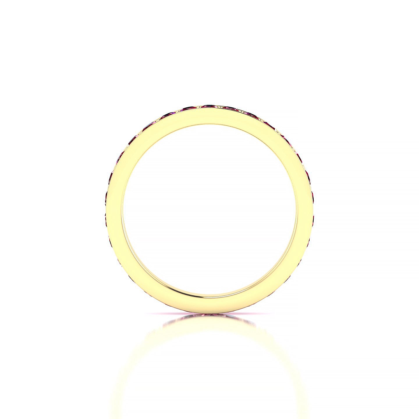 Fusion | 18k Yellow Gold 2 mm Round Ruby Ring