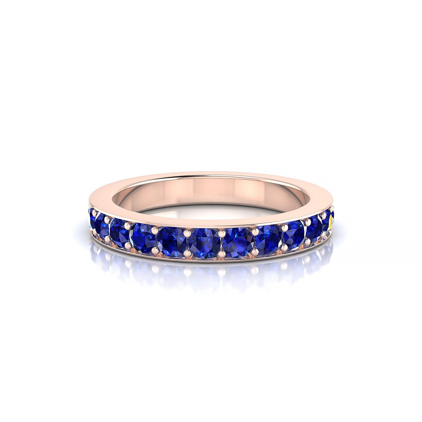 Fusion | 18k Rose Gold 2.5 mm Round Sapphire Ring