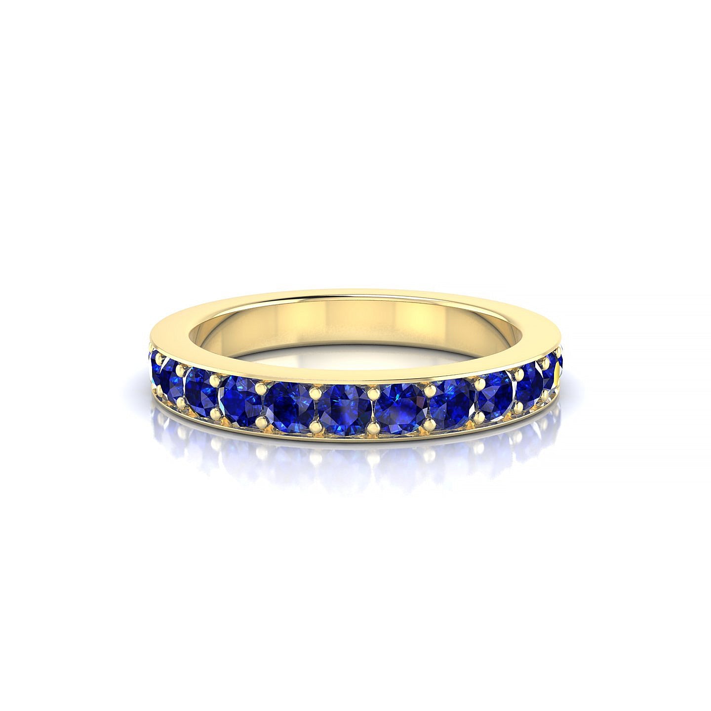 Fusion | 18k Yellow Gold 2.5 mm Round Sapphire Ring