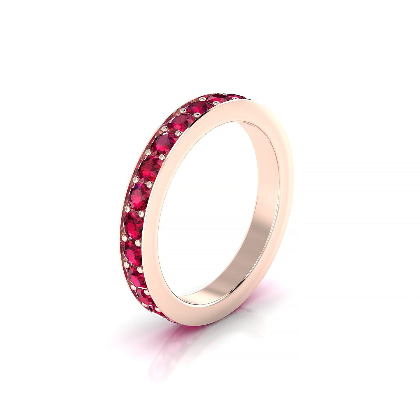Fusion | 18k Rose Gold 2.5 mm Round Ruby Ring