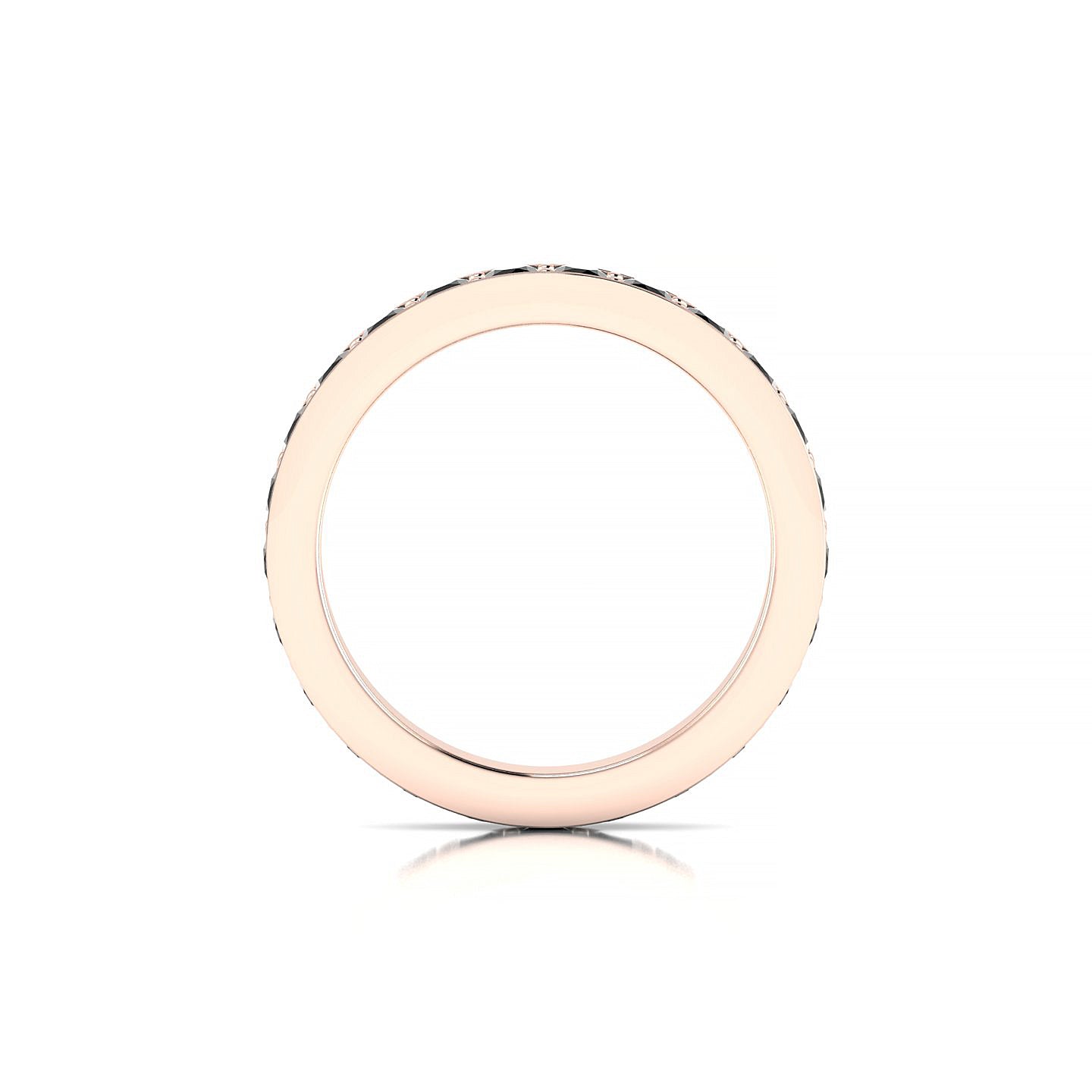 Fusion | 18k Rose Gold 2.5 mm Round Black Diamond Ring