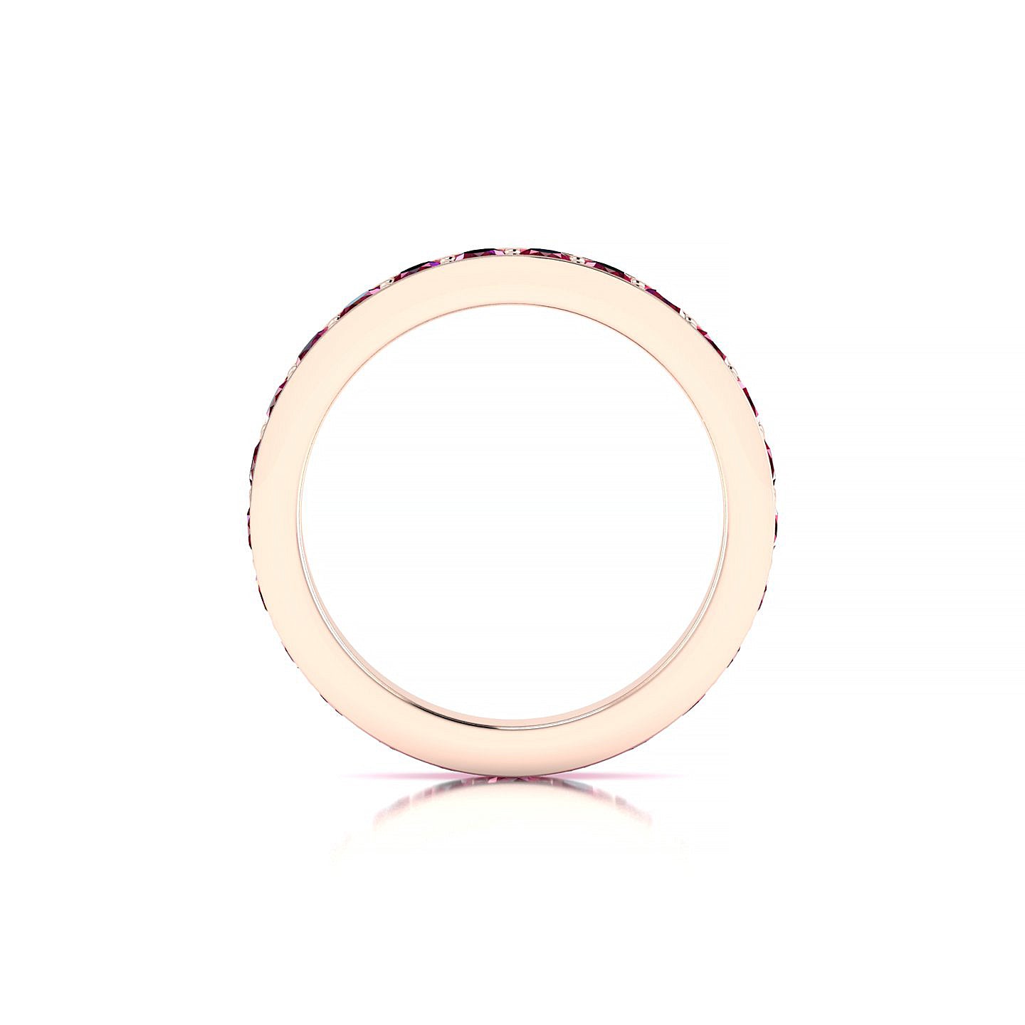 Fusion | 18k Rose Gold 2.5 mm Round Ruby Ring