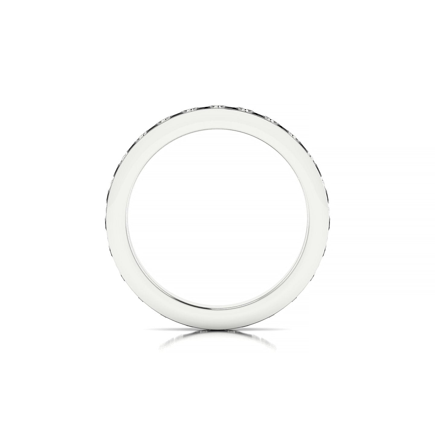 Fusion | 18k White Gold 2.5 mm Round Black Diamond Ring