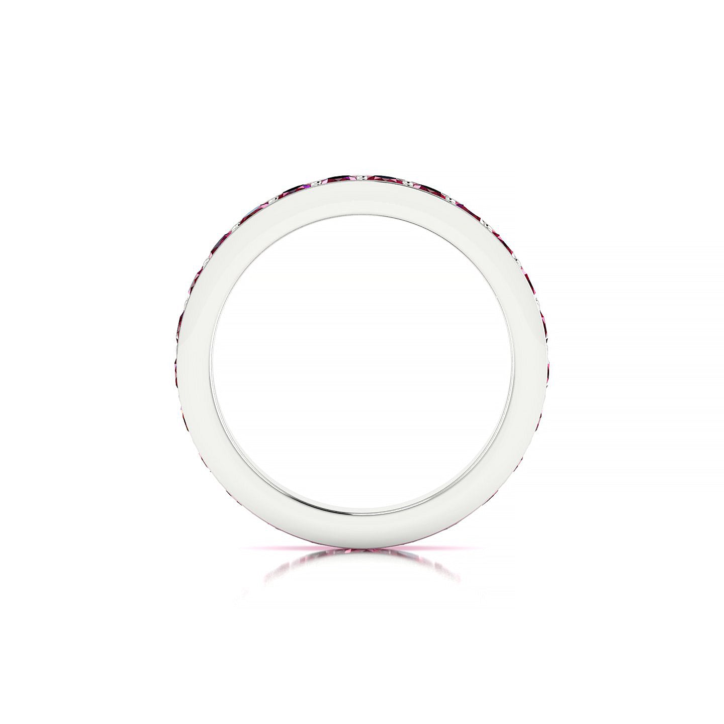 Fusion | 18k White Gold 2.5 mm Round Ruby Ring