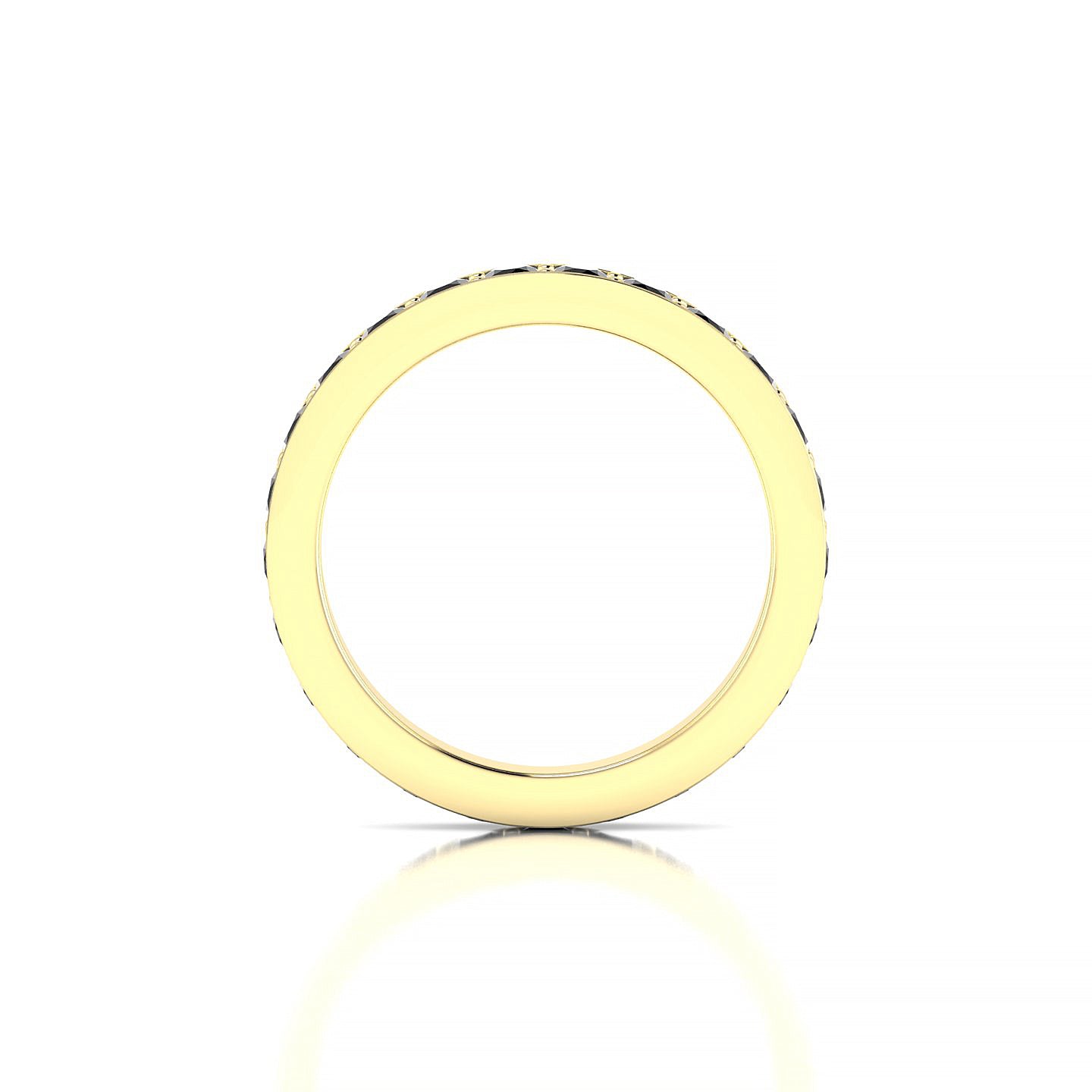Fusion | 18k Yellow Gold 2.5 mm Round Black Diamond Ring